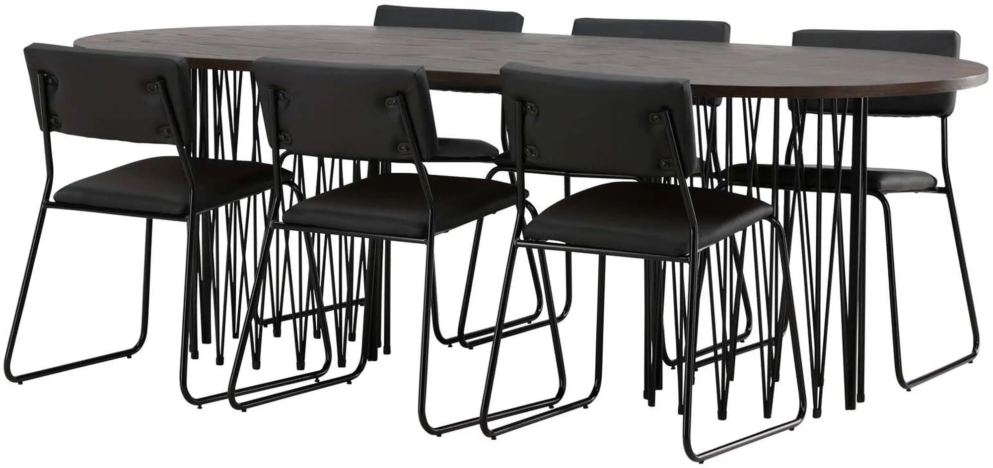 Venture Home Esszimmerset: 220cm Tisch & 6 Kenth Stühle, stilvoll.
