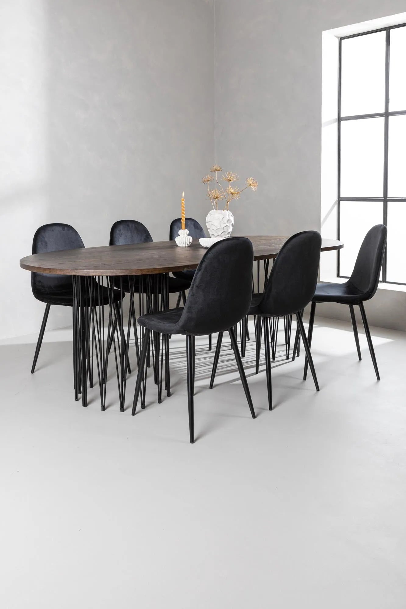Luxuriöses Stone Esszimmerset 220cm mit 6 Stühlen von Venture Home.