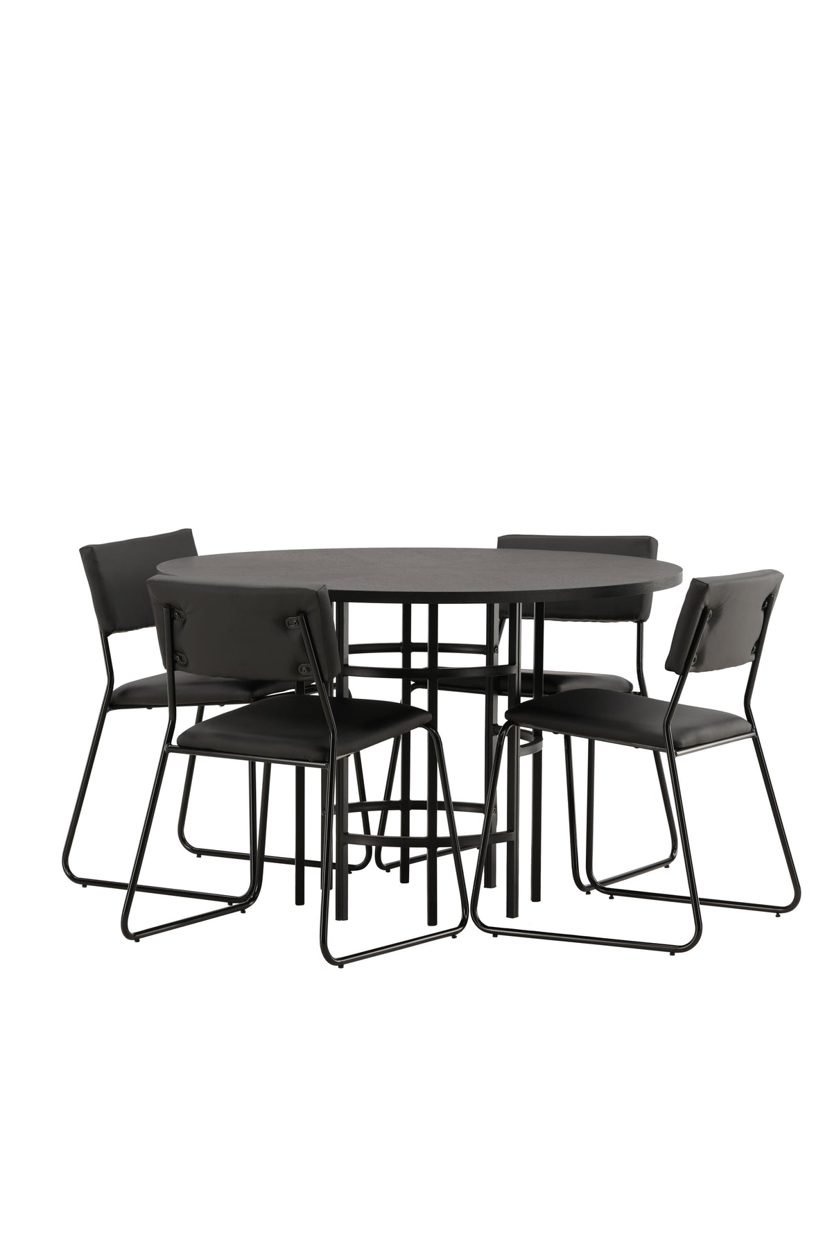 Esszimmerset Copenhagen + Kenth ⌀115cm/4St. in Schwarz präsentiert im Onlineshop von KAQTU Design AG. Esszimmerset ist von Venture Home