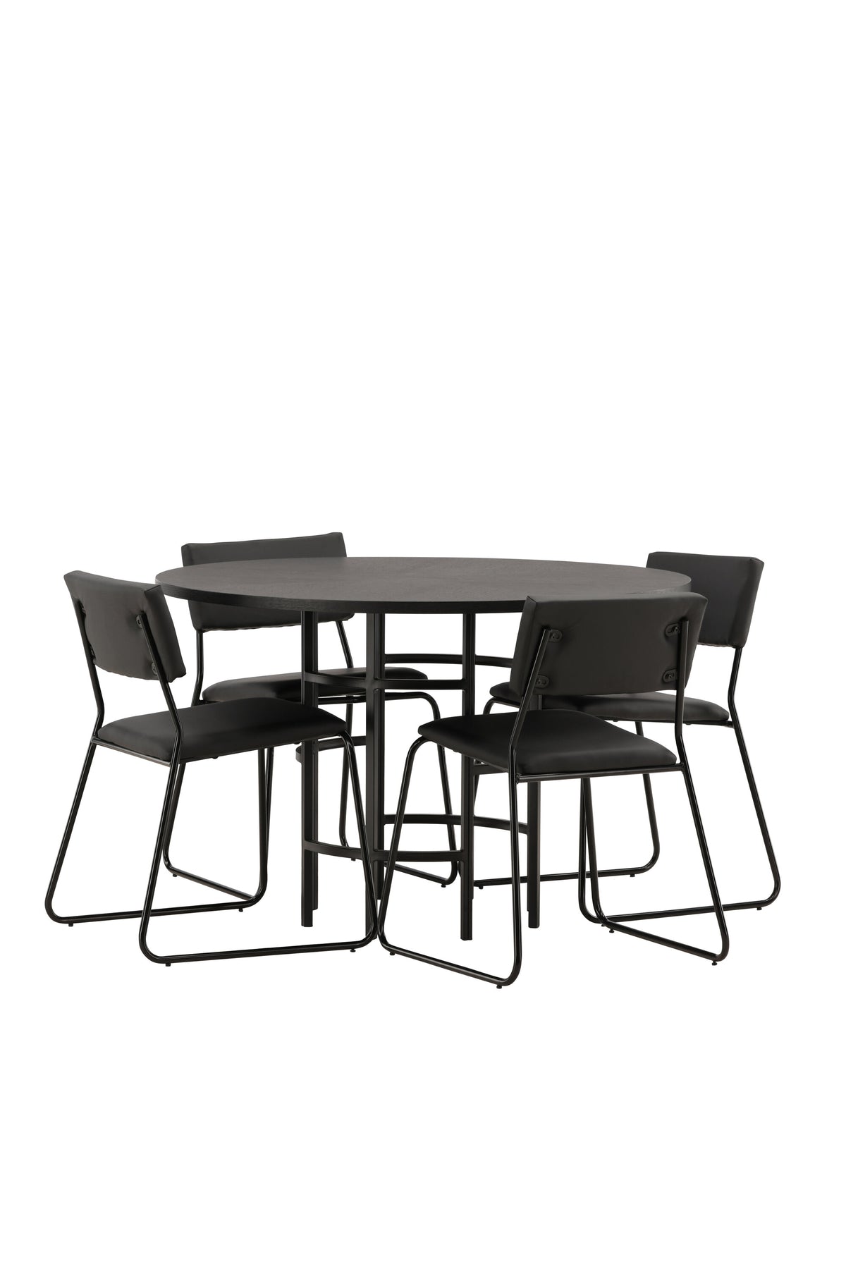 Esszimmerset Copenhagen + Kenth ⌀115cm/4St. in Schwarz präsentiert im Onlineshop von KAQTU Design AG. Esszimmerset ist von Venture Home