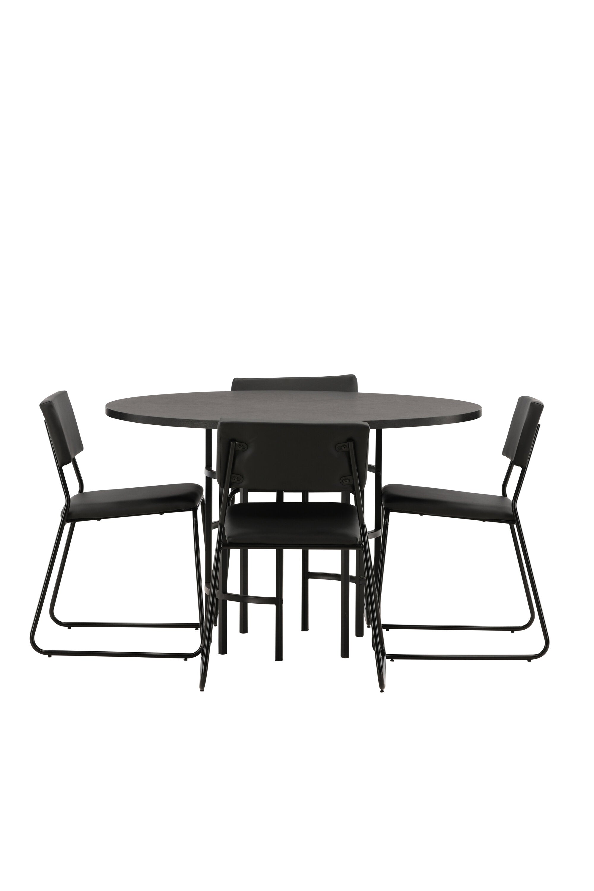 Esszimmerset Copenhagen + Kenth ⌀115cm/4St. in Schwarz präsentiert im Onlineshop von KAQTU Design AG. Esszimmerset ist von Venture Home