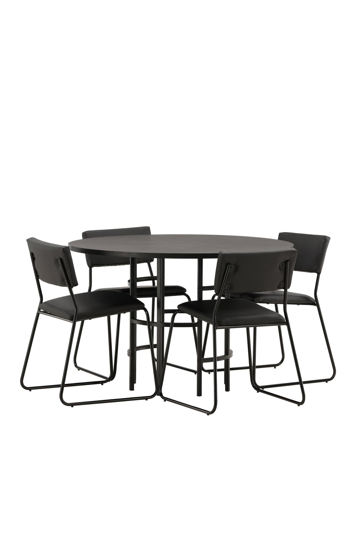 Esszimmerset Copenhagen + Kenth ⌀115cm/4St. in Schwarz präsentiert im Onlineshop von KAQTU Design AG. Esszimmerset ist von Venture Home