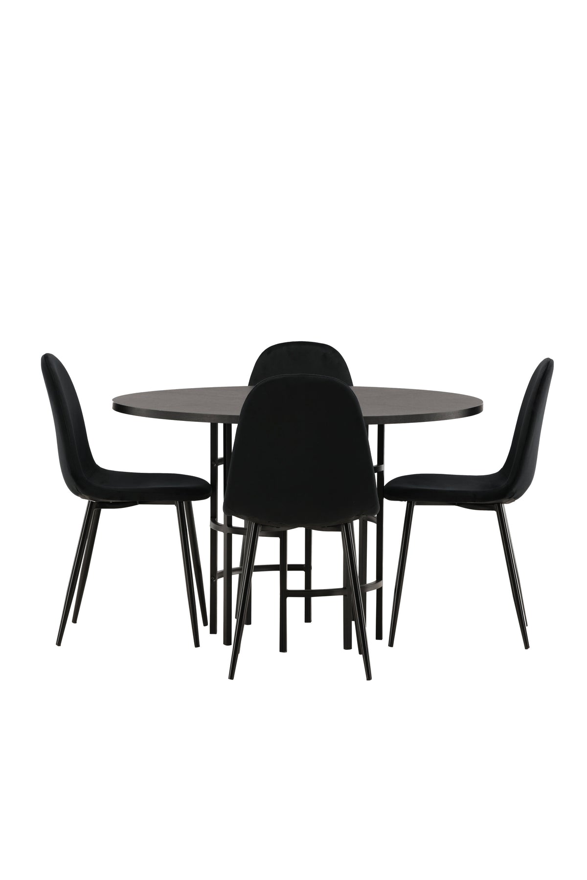 Esszimmerset Copenhagen + Polar ⌀115cm/4St. in Schwarz präsentiert im Onlineshop von KAQTU Design AG. Esszimmerset ist von Venture Home