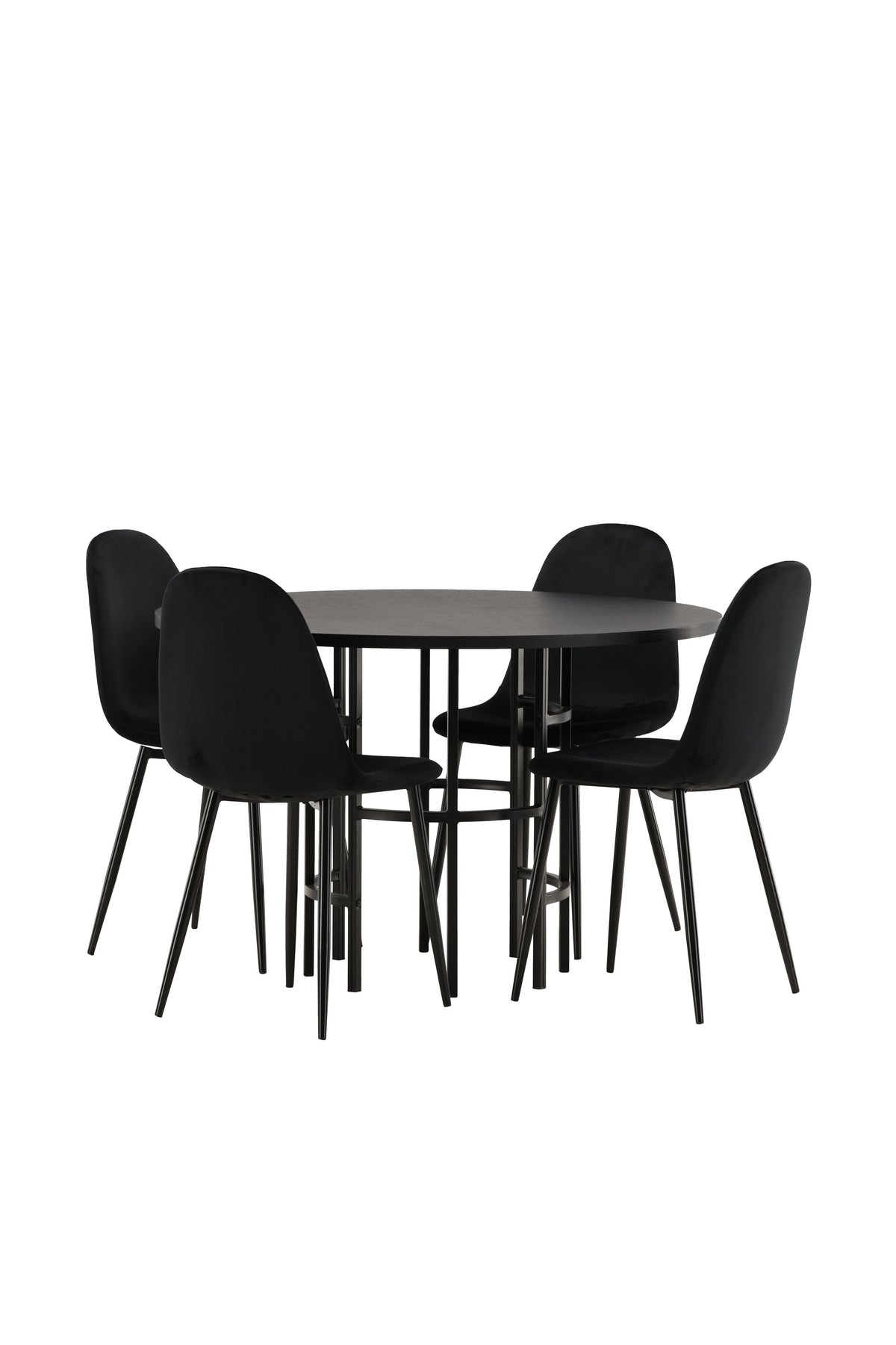 Esszimmerset Copenhagen + Polar ⌀115cm/4St. in Schwarz präsentiert im Onlineshop von KAQTU Design AG. Esszimmerset ist von Venture Home
