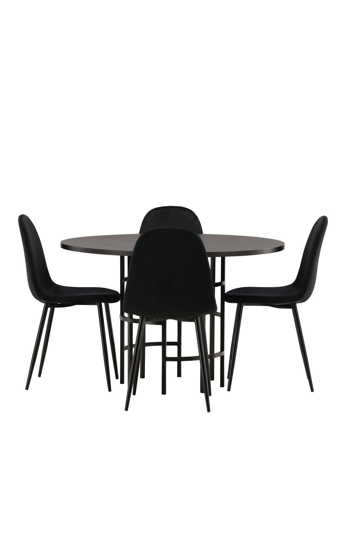 Esszimmerset Copenhagen + Polar ⌀115cm/4St. in Schwarz präsentiert im Onlineshop von KAQTU Design AG. Esszimmerset ist von Venture Home