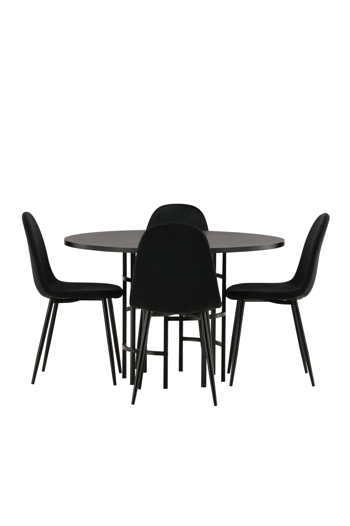 Esszimmerset Copenhagen + Polar ⌀115cm/4St. in Schwarz präsentiert im Onlineshop von KAQTU Design AG. Esszimmerset ist von Venture Home
