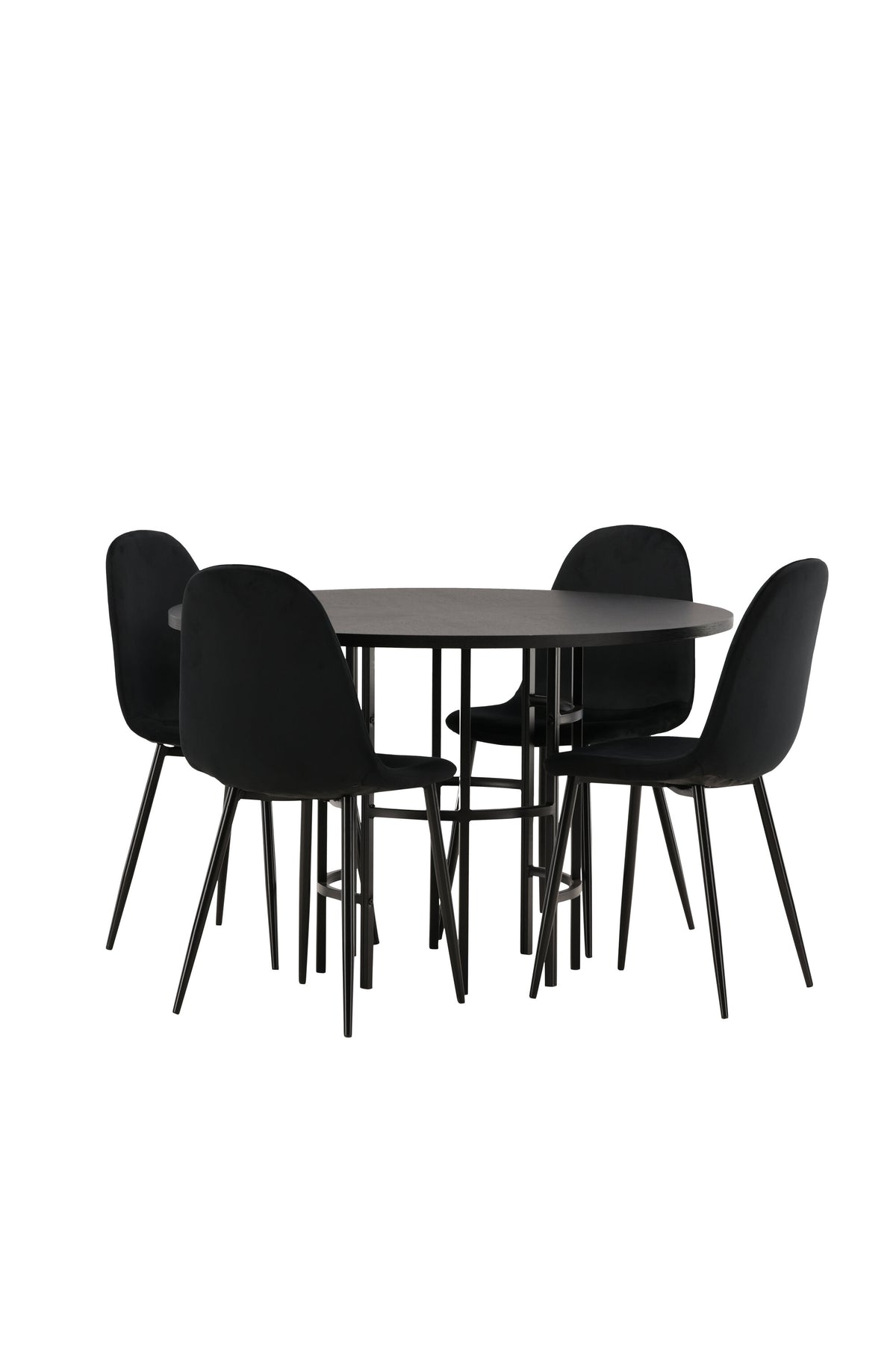 Esszimmerset Copenhagen + Polar ⌀115cm/4St. in Schwarz präsentiert im Onlineshop von KAQTU Design AG. Esszimmerset ist von Venture Home