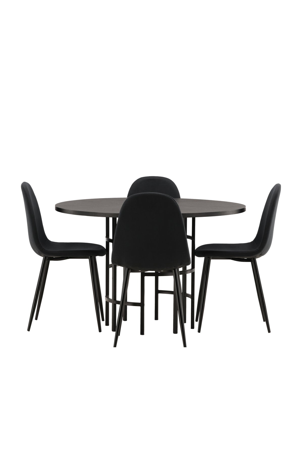 Esszimmerset Copenhagen + Polar ⌀115cm/4St. in Schwarz präsentiert im Onlineshop von KAQTU Design AG. Esszimmerset ist von Venture Home