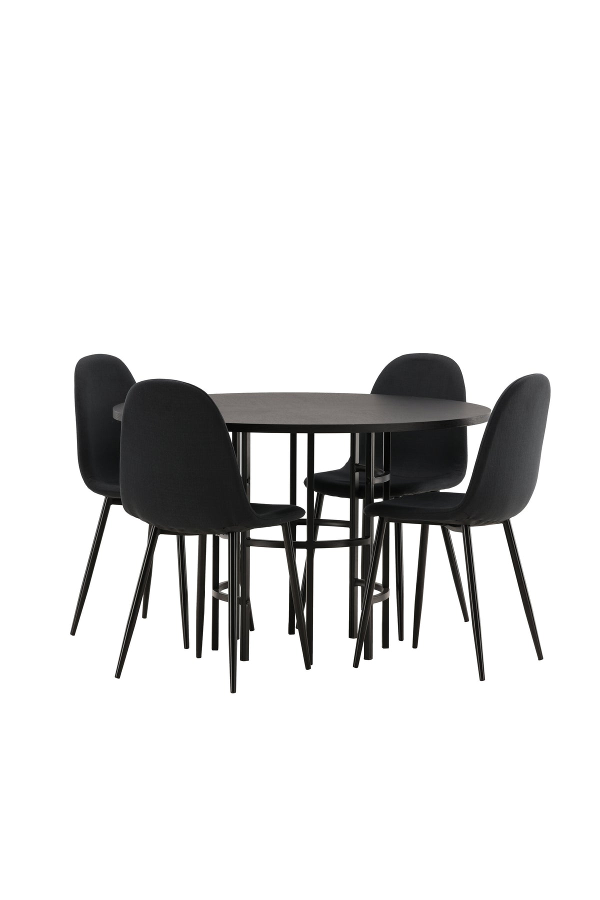 Esszimmerset Copenhagen + Polar ⌀115cm/4St. in Schwarz präsentiert im Onlineshop von KAQTU Design AG. Esszimmerset ist von Venture Home