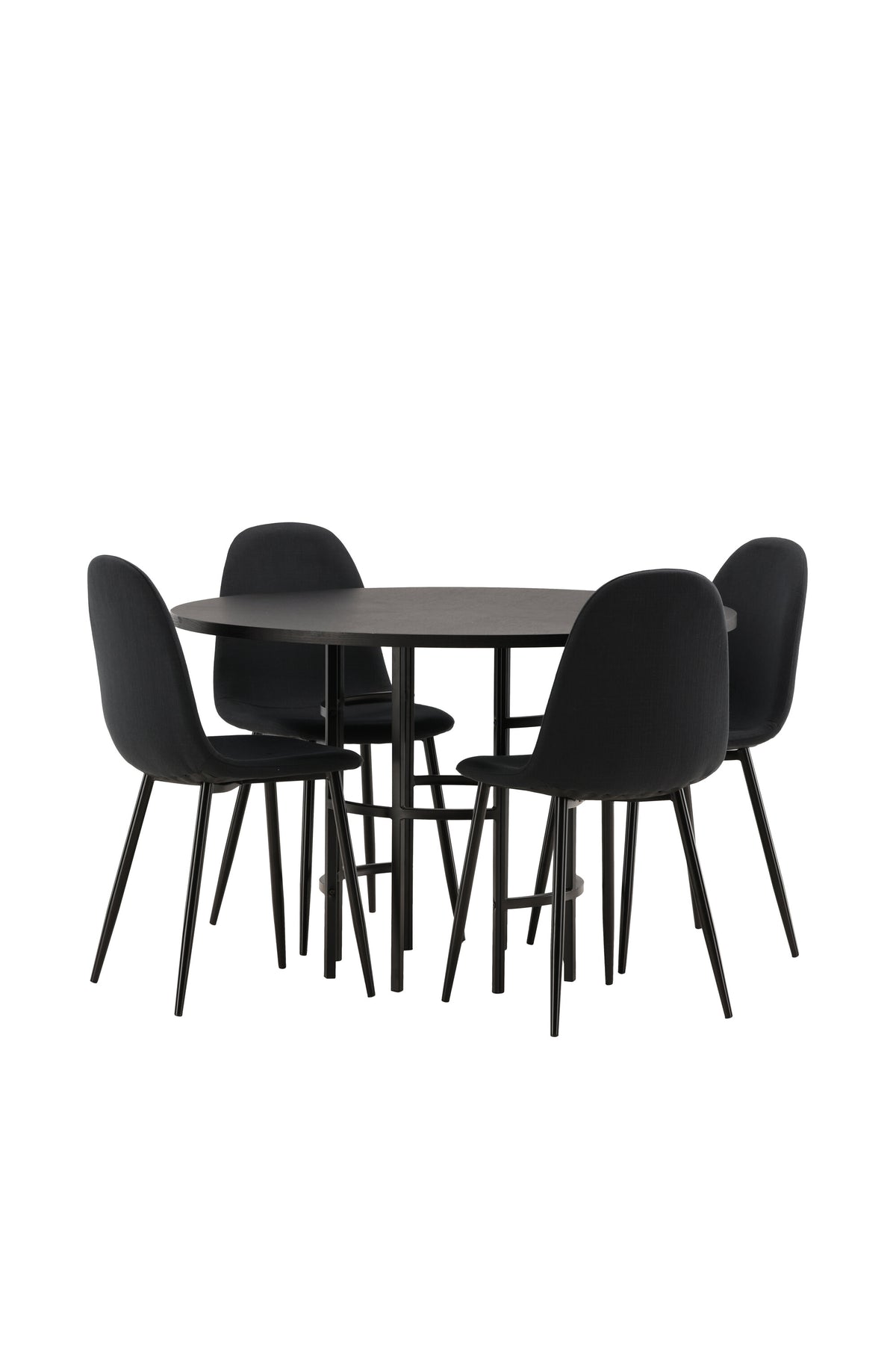 Esszimmerset Copenhagen + Polar ⌀115cm/4St. in Schwarz präsentiert im Onlineshop von KAQTU Design AG. Esszimmerset ist von Venture Home