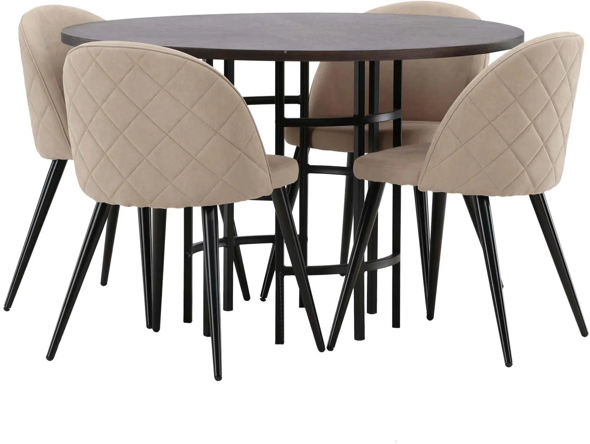 Elegantes Esszimmerset: Skandinavische Eleganz mit Samtkomfort.
