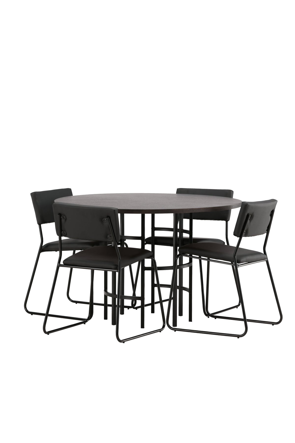 Esszimmerset Copenhagen + Kenth ⌀115cm/4St. in Mocca / Schwarz präsentiert im Onlineshop von KAQTU Design AG. Esszimmerset ist von Venture Home