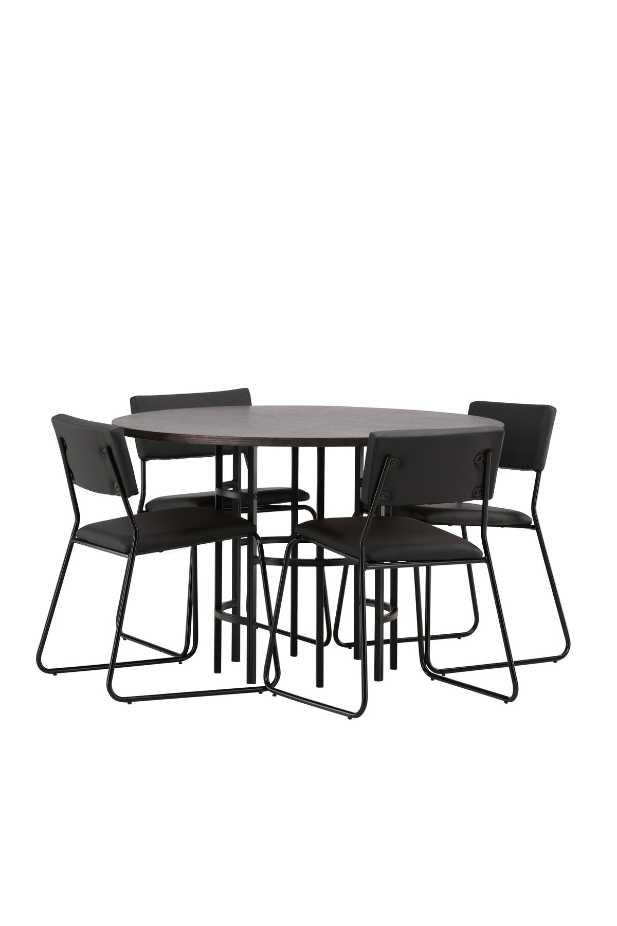 Esszimmerset Copenhagen + Kenth ⌀115cm/4St. in Mocca / Schwarz präsentiert im Onlineshop von KAQTU Design AG. Esszimmerset ist von Venture Home