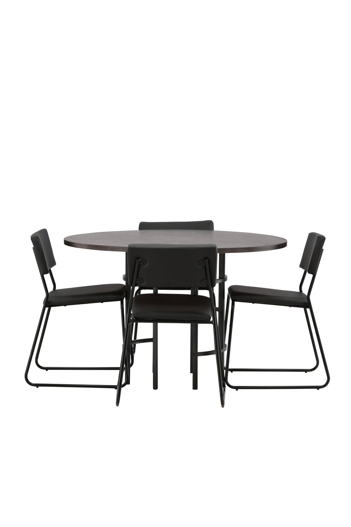 Esszimmerset Copenhagen + Kenth ⌀115cm/4St. in Mocca / Schwarz präsentiert im Onlineshop von KAQTU Design AG. Esszimmerset ist von Venture Home