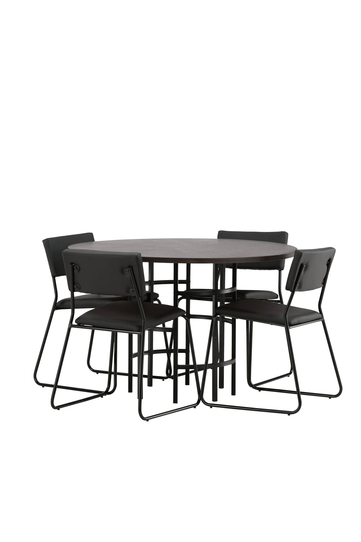 Esszimmerset Copenhagen + Kenth ⌀115cm/4St. in Mocca / Schwarz präsentiert im Onlineshop von KAQTU Design AG. Esszimmerset ist von Venture Home