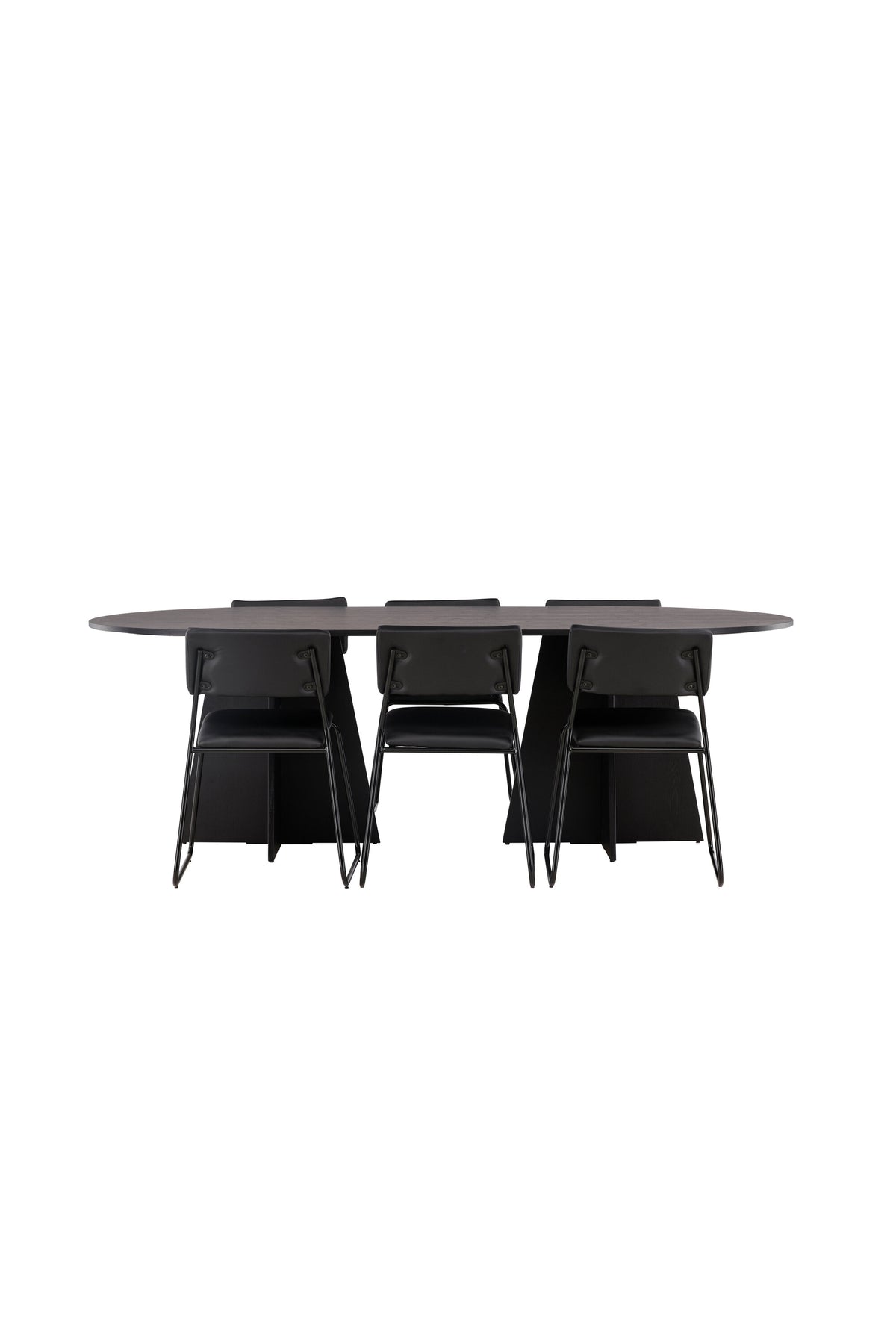 Bootcut Esszimmerset + Kenth 230cm/6St. in Schwarz präsentiert im Onlineshop von KAQTU Design AG. Esszimmerset ist von Venture Home
