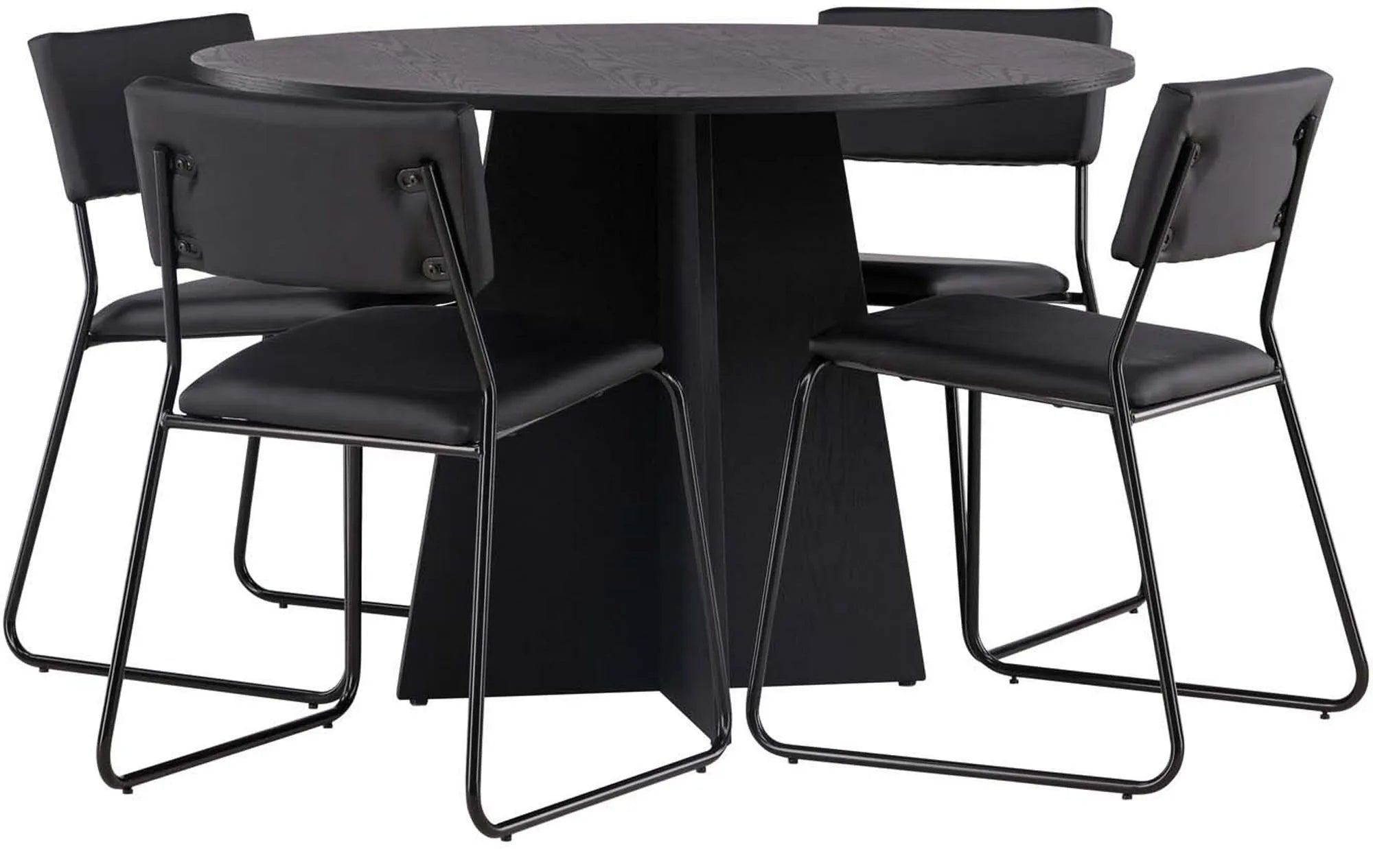 Stilvolles Esszimmerset Bootcut + Kenth, 110cm Tisch, 4 Stühle.
