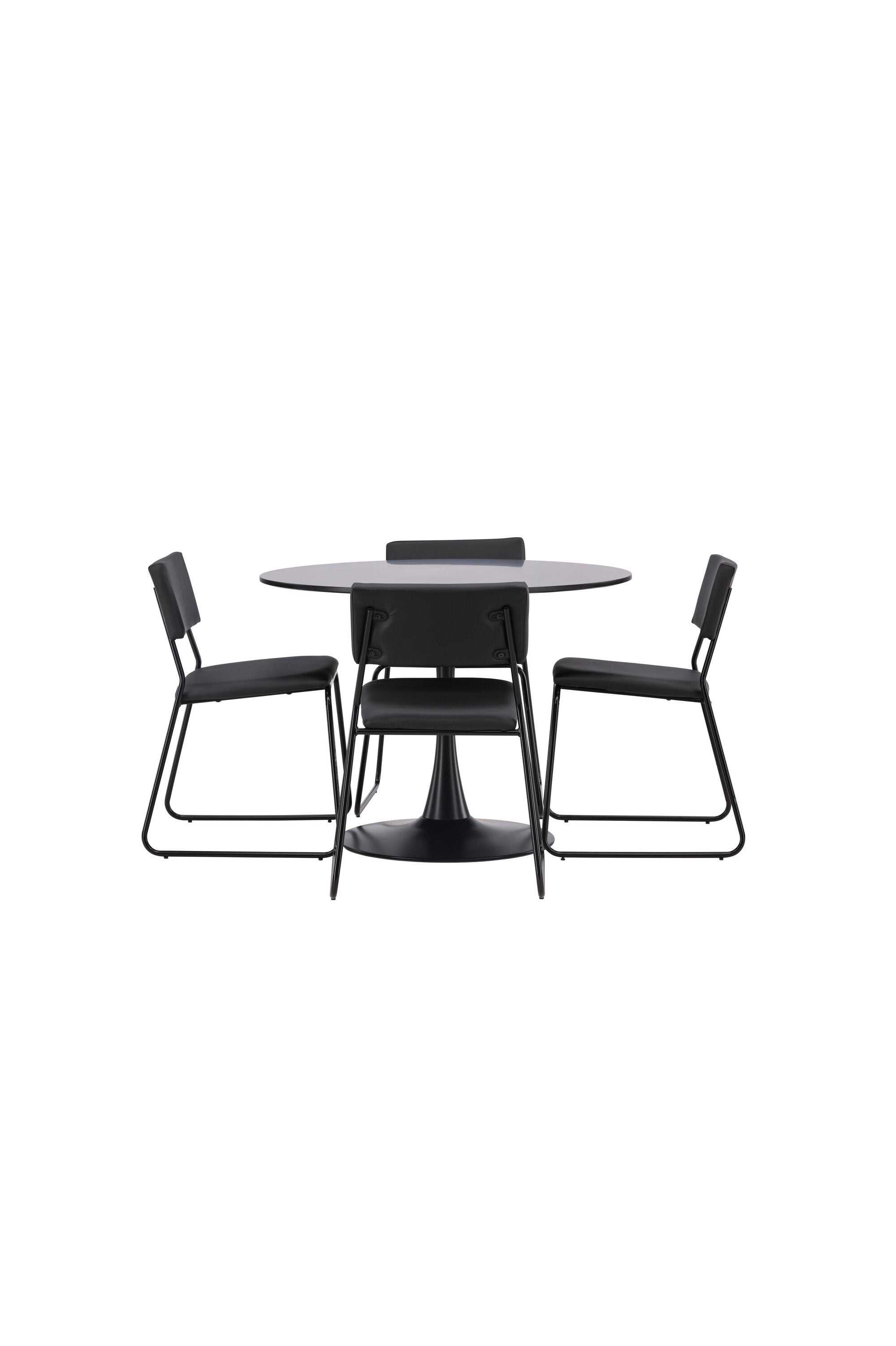 Glade Esszimmerset + Kenth ⌀100cm/4St. in Schwarz präsentiert im Onlineshop von KAQTU Design AG. Esszimmerset ist von Venture Home