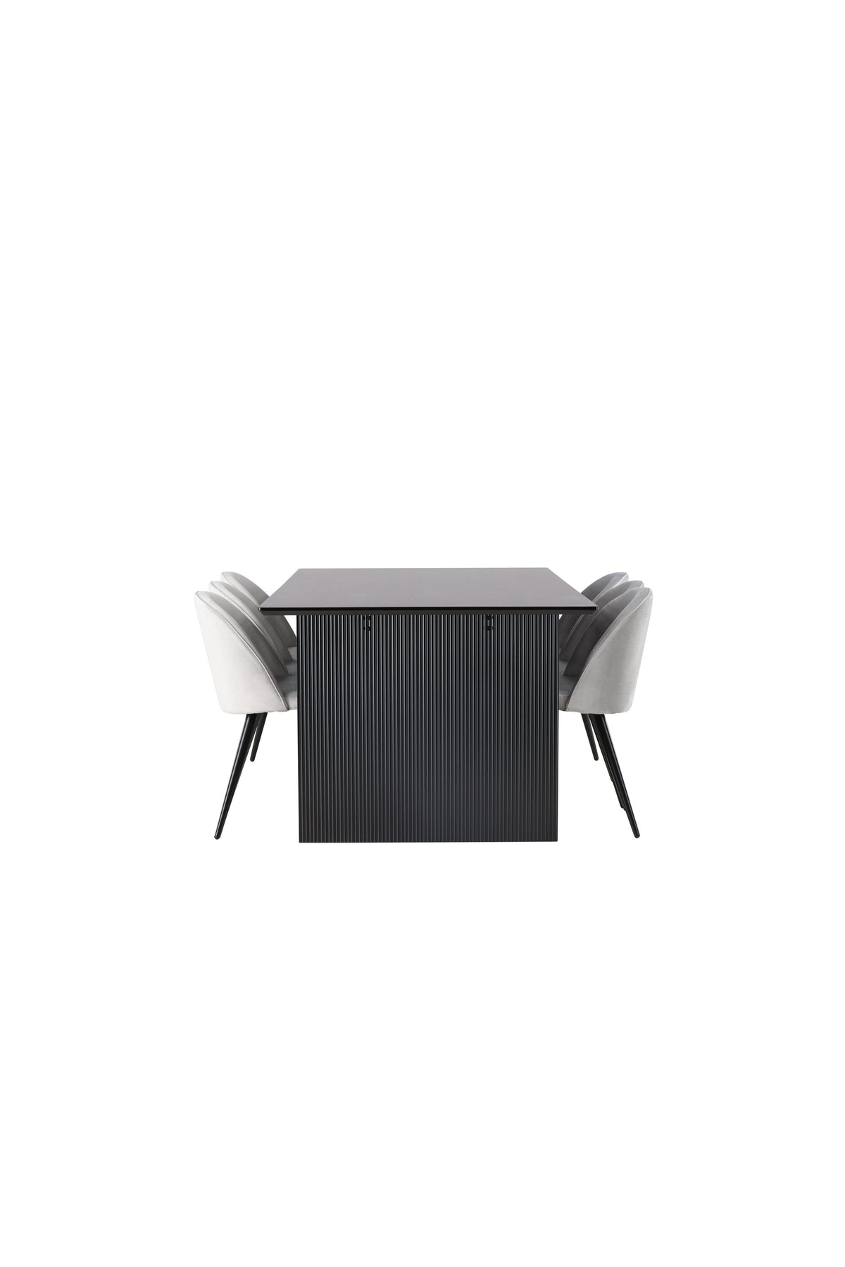 Vail Esszimmerset + Velvet 200cm/6St. in Schwarzgrau präsentiert im Onlineshop von KAQTU Design AG. Esszimmerset ist von Venture Home