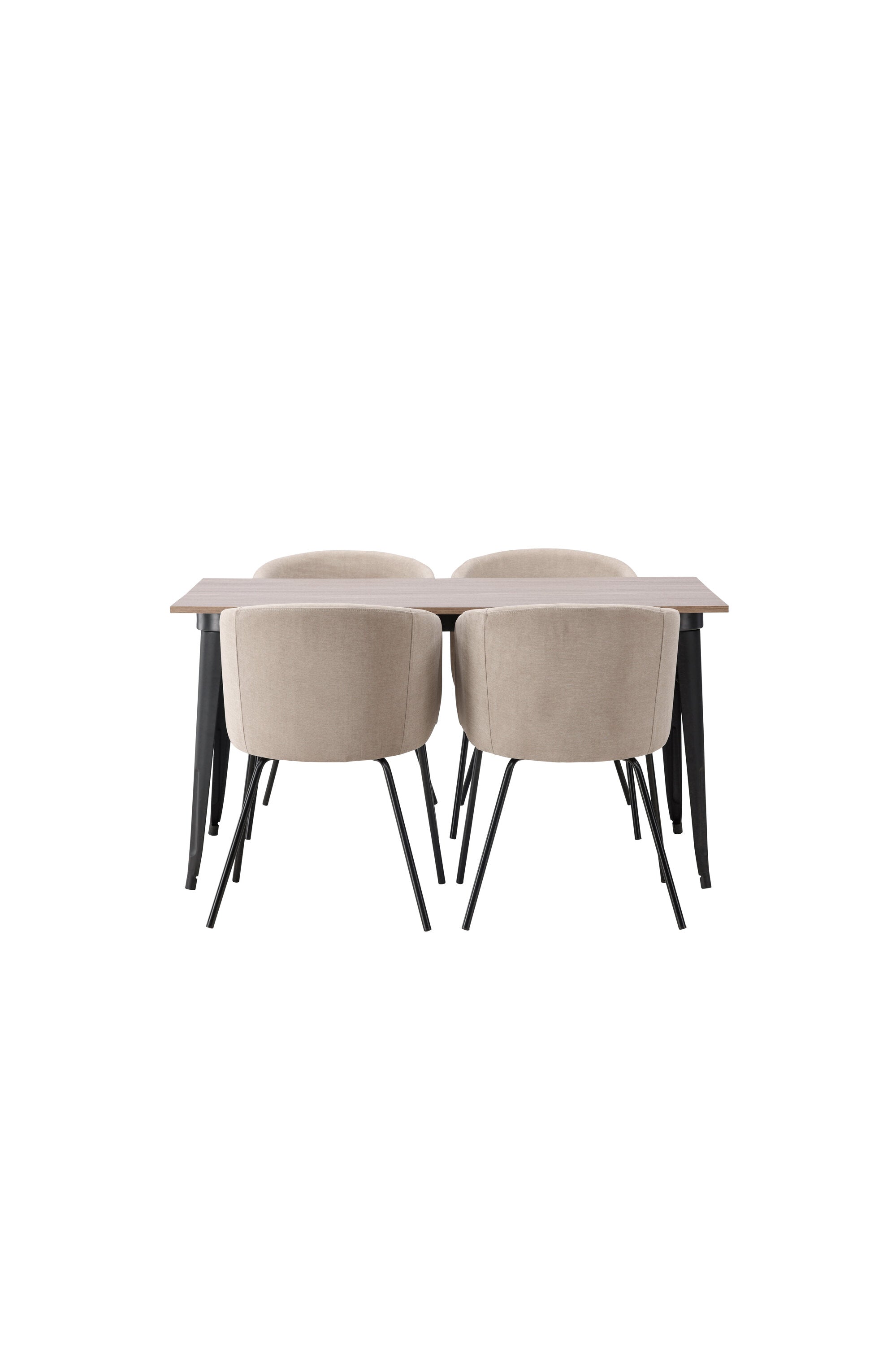 Tempe Esszimmerset + Berit 140cm/4St. in Beige, Schwarz präsentiert im Onlineshop von KAQTU Design AG. Esszimmerset ist von Venture Home