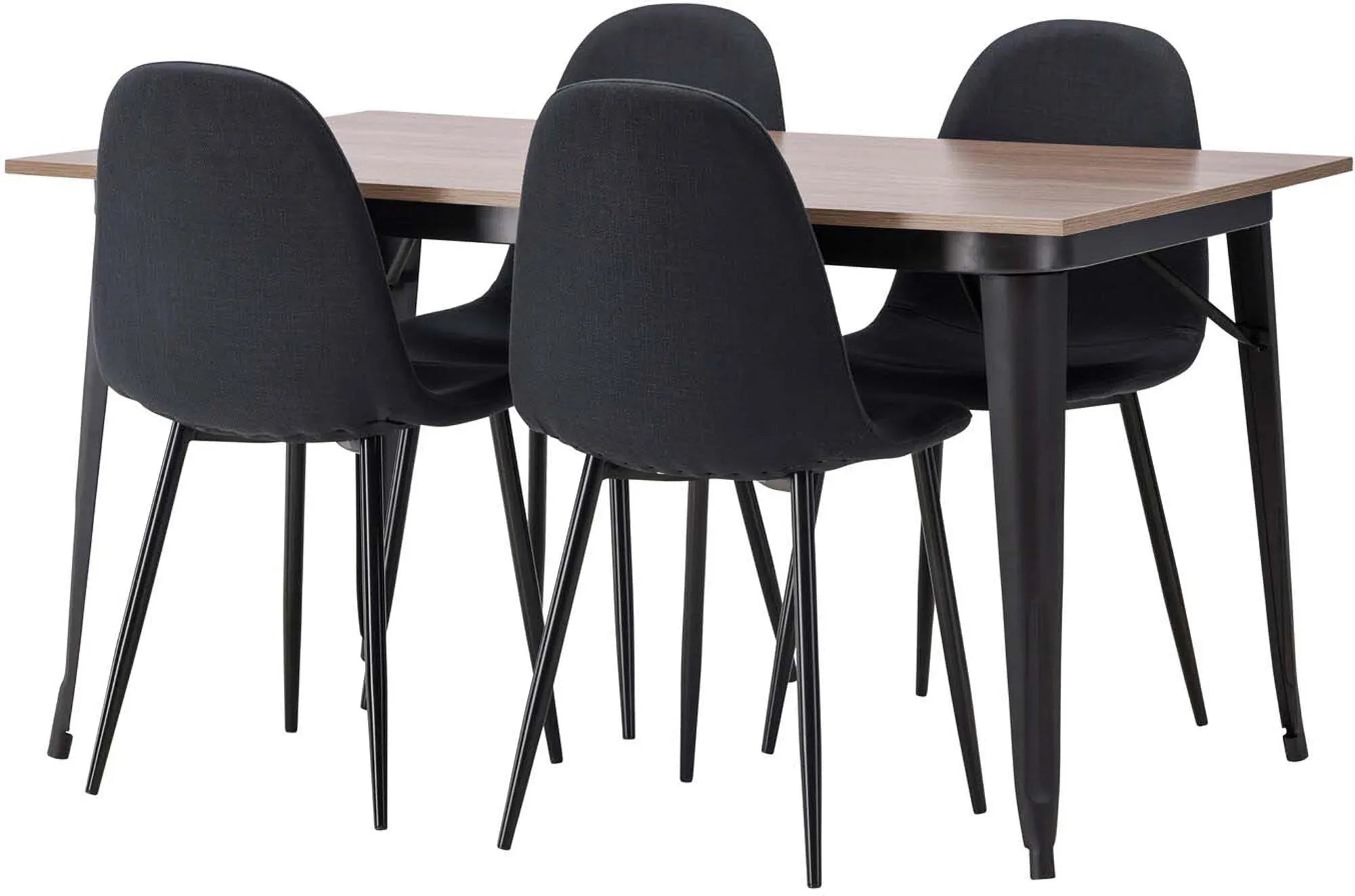 Modernes Tempe Esszimmerset mit Polar Tisch, 140cm, 4 Stühle.