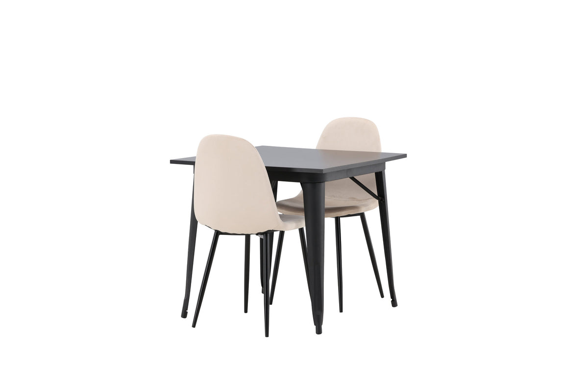 Tempe Esszimmerset + Polar 80cm/2St. in Beige, Schwarz präsentiert im Onlineshop von KAQTU Design AG. Esszimmerset ist von Venture Home
