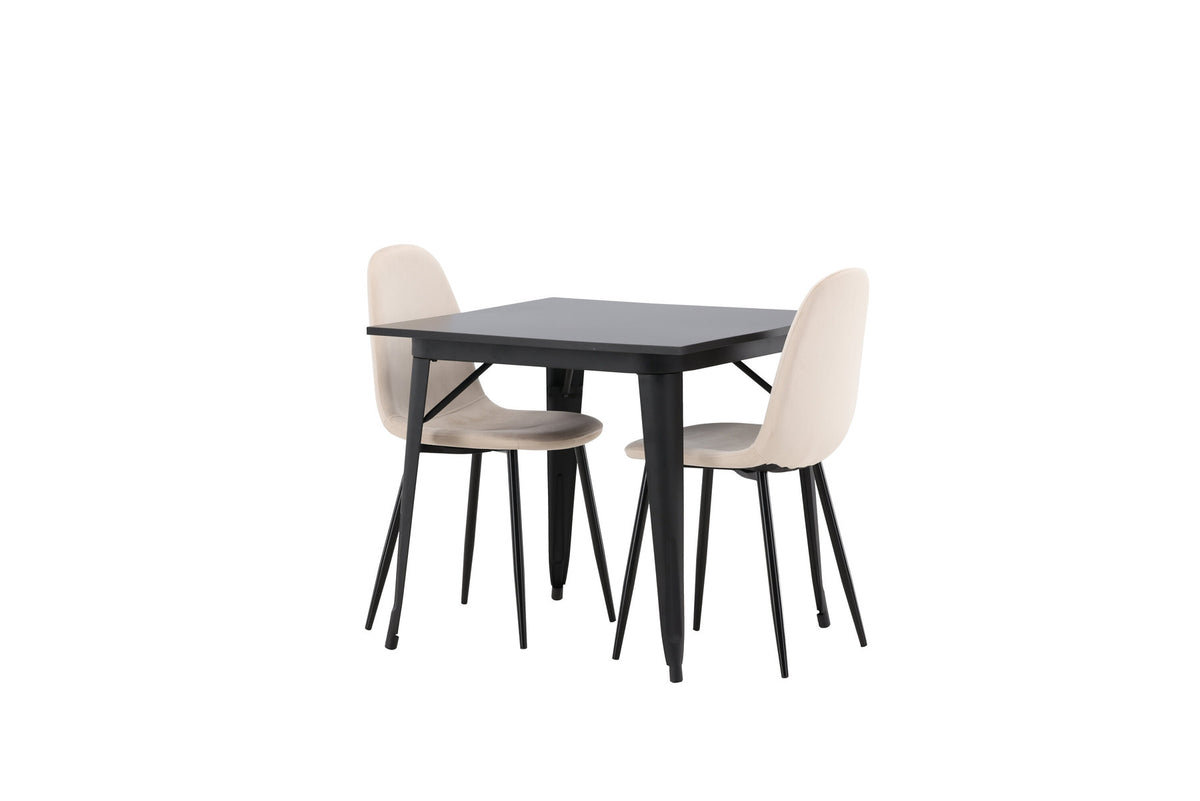 Tempe Esszimmerset + Polar 80cm/2St. in Beige, Schwarz präsentiert im Onlineshop von KAQTU Design AG. Esszimmerset ist von Venture Home