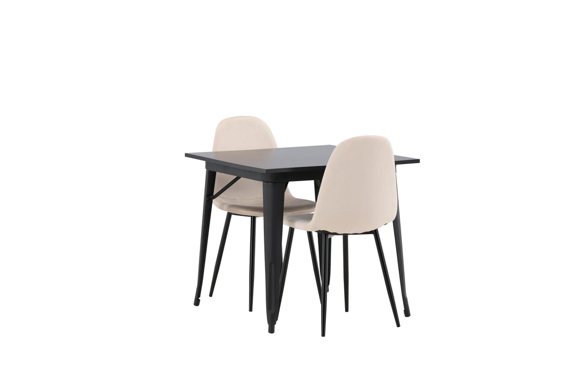 Tempe Esszimmerset + Polar 80cm/2St. in Beige, Schwarz präsentiert im Onlineshop von KAQTU Design AG. Esszimmerset ist von Venture Home
