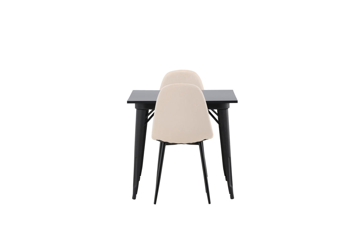 Tempe Esszimmerset + Polar 80cm/2St. in Beige, Schwarz präsentiert im Onlineshop von KAQTU Design AG. Esszimmerset ist von Venture Home