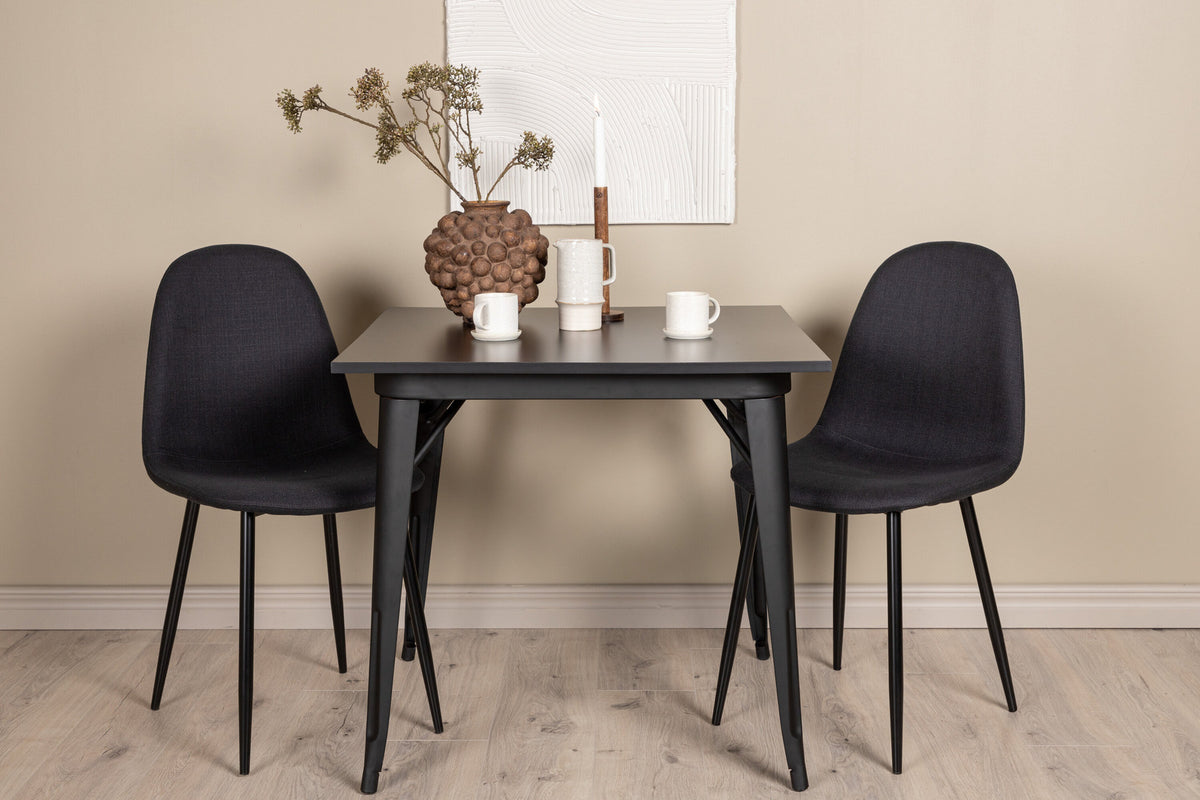 Tempe Esszimmerset + Polar 80cm/2St. in Schwarz präsentiert im Onlineshop von KAQTU Design AG. Esszimmerset ist von Venture Home