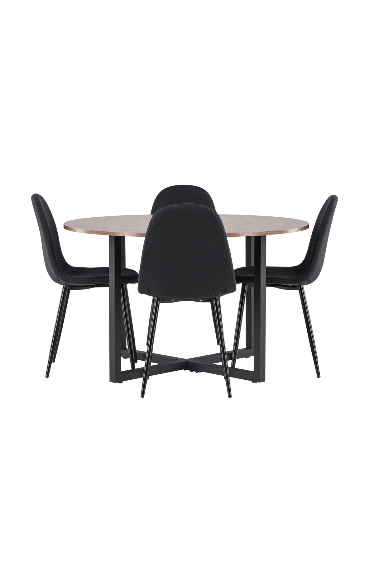 Durango Esszimmerset + Polar ⌀120cm/4St. in Schwarz präsentiert im Onlineshop von KAQTU Design AG. Esszimmerset ist von Venture Home