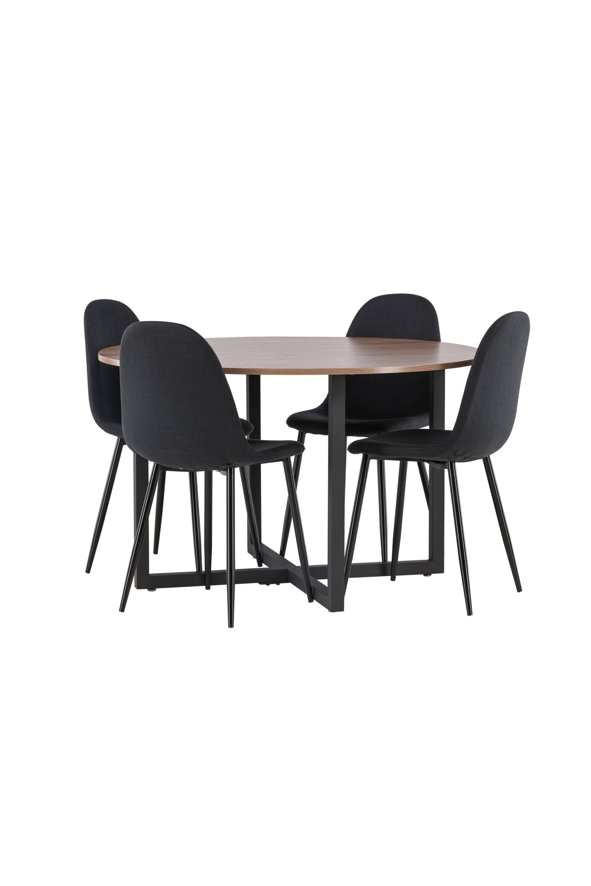 Durango Esszimmerset + Polar ⌀120cm/4St. in Schwarz präsentiert im Onlineshop von KAQTU Design AG. Esszimmerset ist von Venture Home