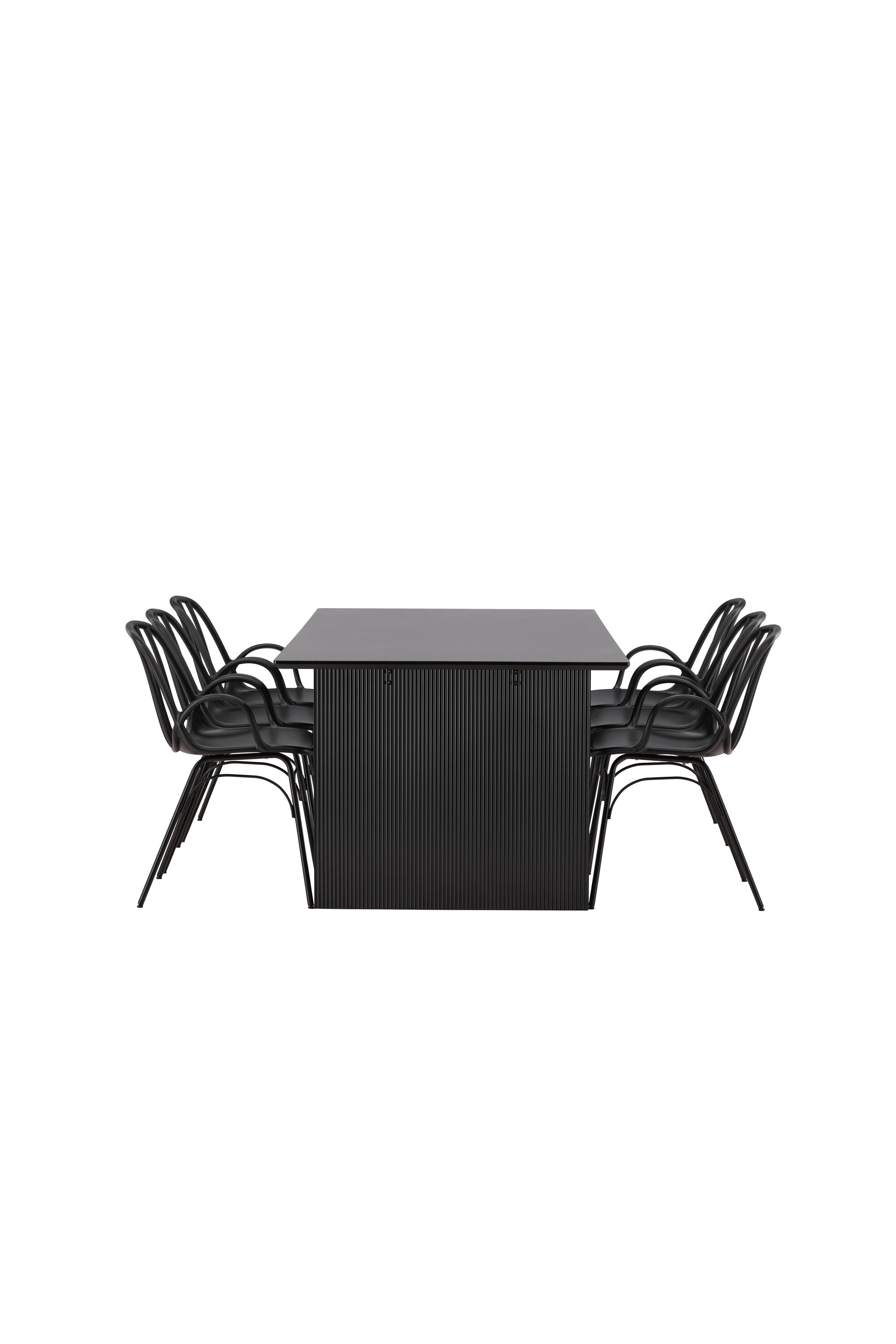 Vail Esszimmerset + Dyrön 200cm/6St. in Schwarz präsentiert im Onlineshop von KAQTU Design AG. Esszimmerset ist von Venture Home