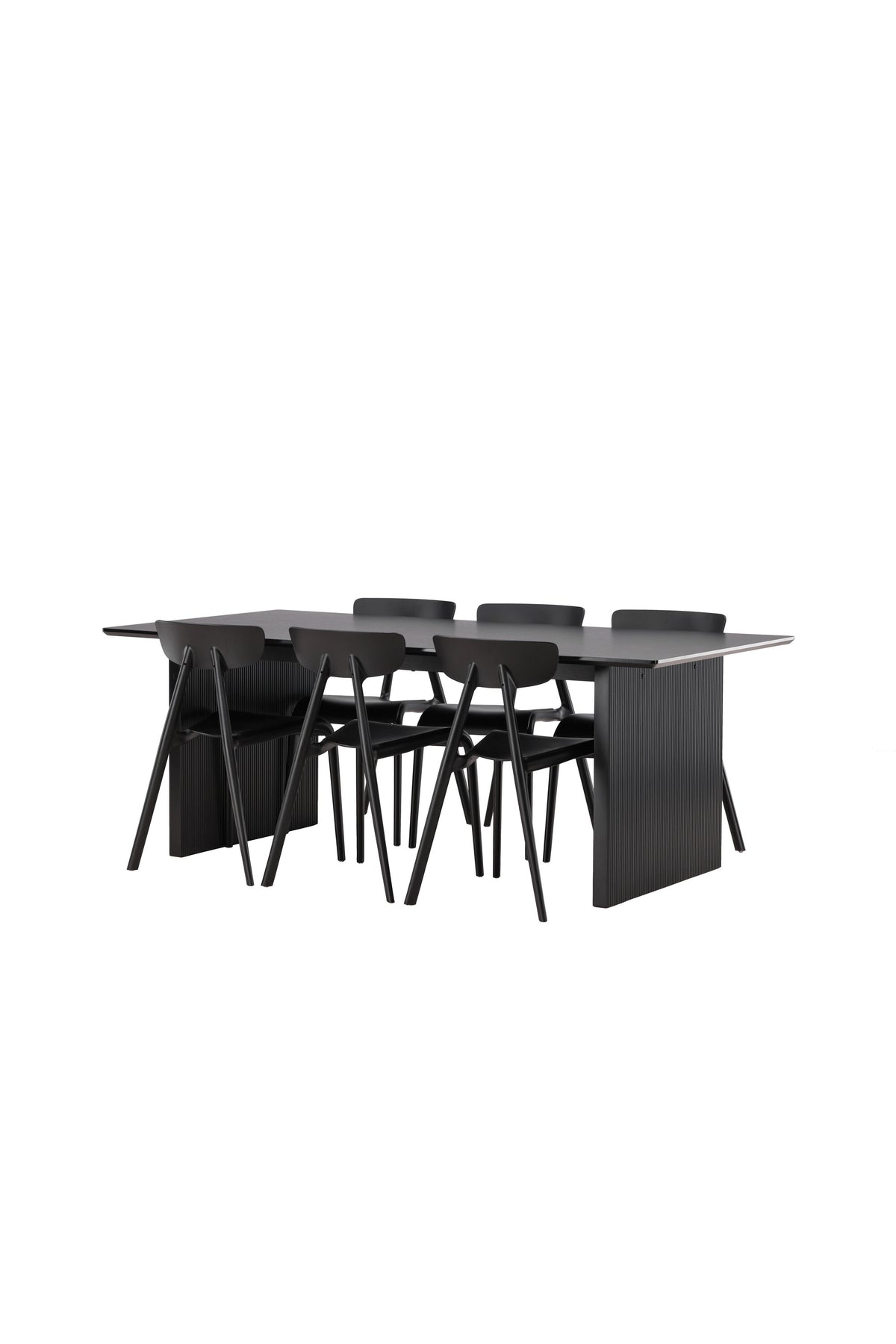 Vail Esszimmerset + Ursholmen 200cm/6St. in Schwarz präsentiert im Onlineshop von KAQTU Design AG. Esszimmerset ist von Venture Home