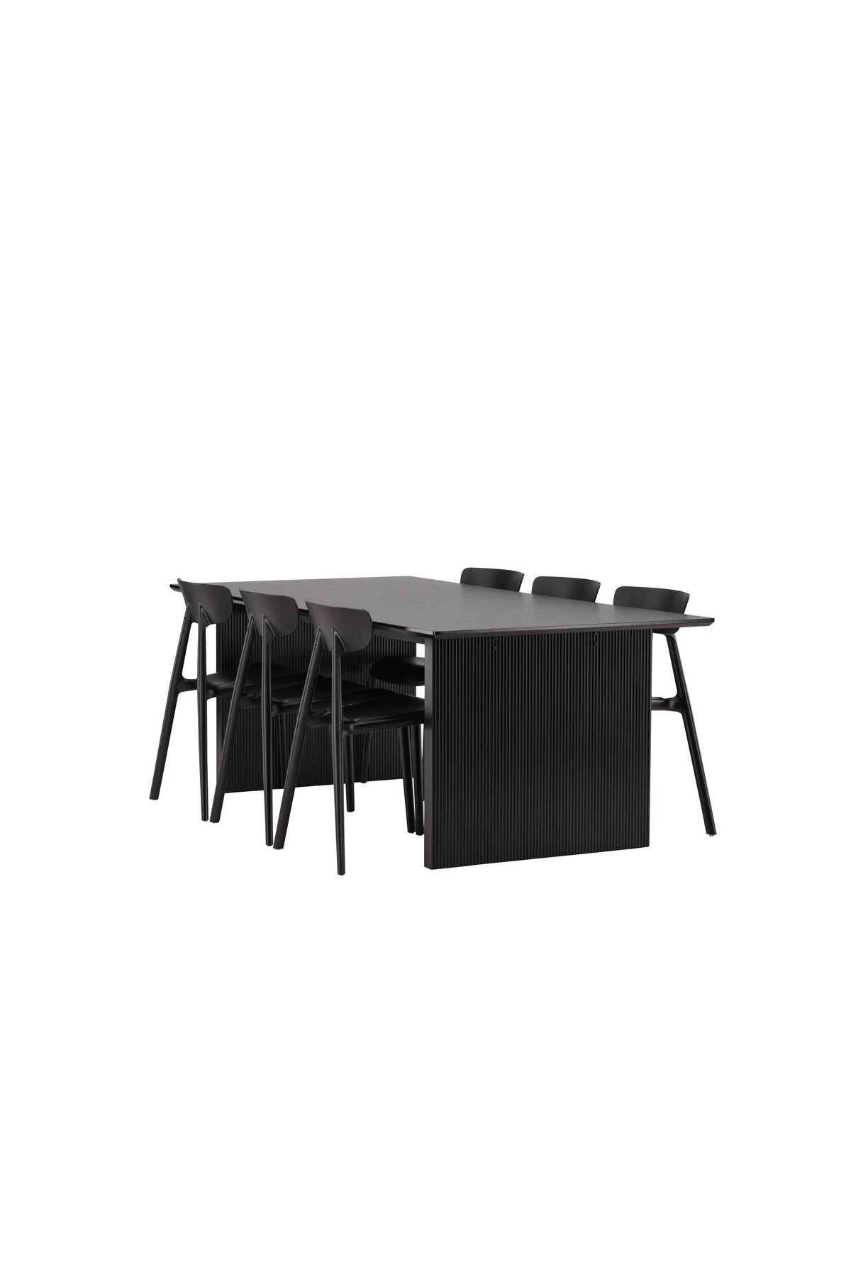 Vail Esszimmerset + Ursholmen 200cm/6St. in Schwarz präsentiert im Onlineshop von KAQTU Design AG. Esszimmerset ist von Venture Home