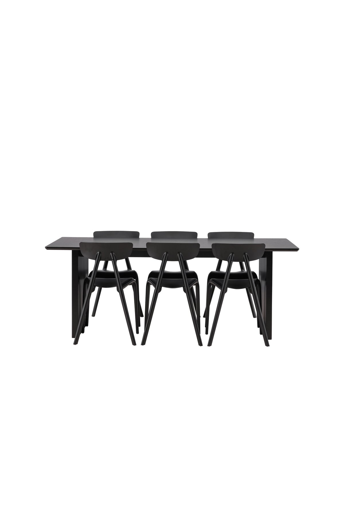 Vail Esszimmerset + Ursholmen 200cm/6St. in Schwarz präsentiert im Onlineshop von KAQTU Design AG. Esszimmerset ist von Venture Home