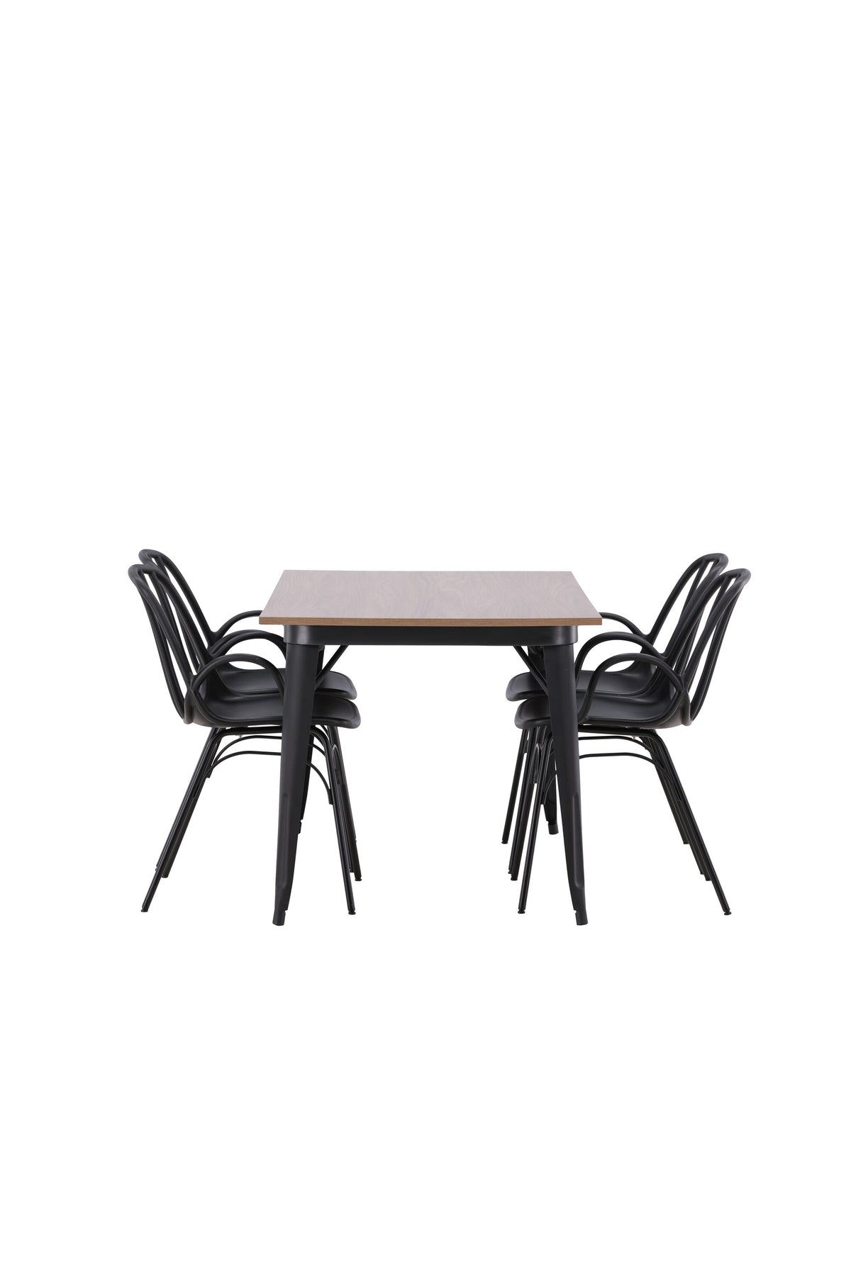 Tempe Esszimmerset + Dyrön 140cm/4St. in Schwarz präsentiert im Onlineshop von KAQTU Design AG. Esszimmerset ist von Venture Home