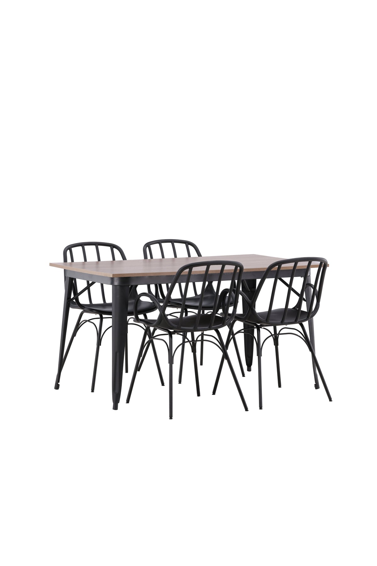 Tempe Esszimmerset + Dyrön 140cm/4St. in Schwarz präsentiert im Onlineshop von KAQTU Design AG. Esszimmerset ist von Venture Home