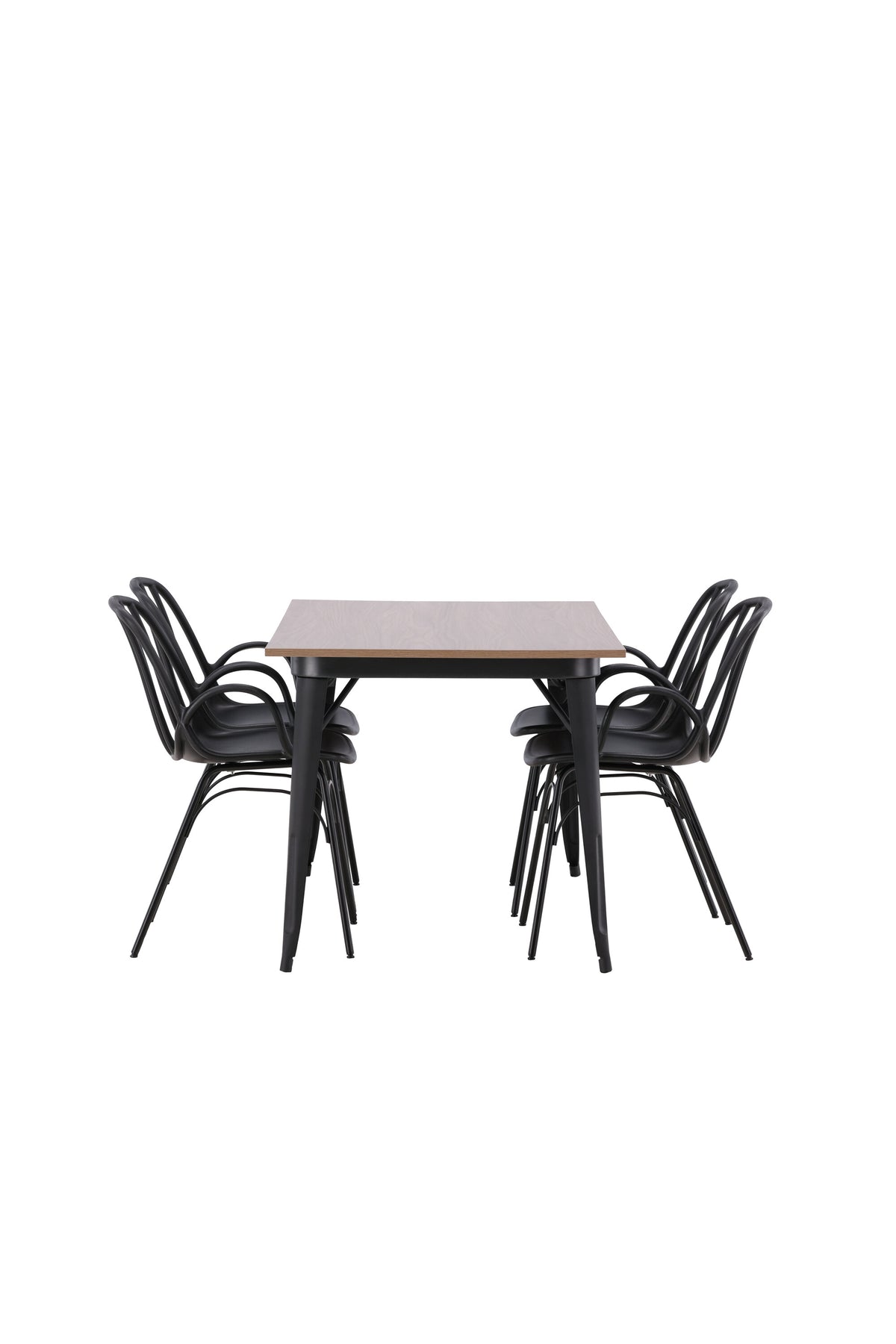 Tempe Esszimmerset + Dyrön 140cm/4St. in Schwarz präsentiert im Onlineshop von KAQTU Design AG. Esszimmerset ist von Venture Home