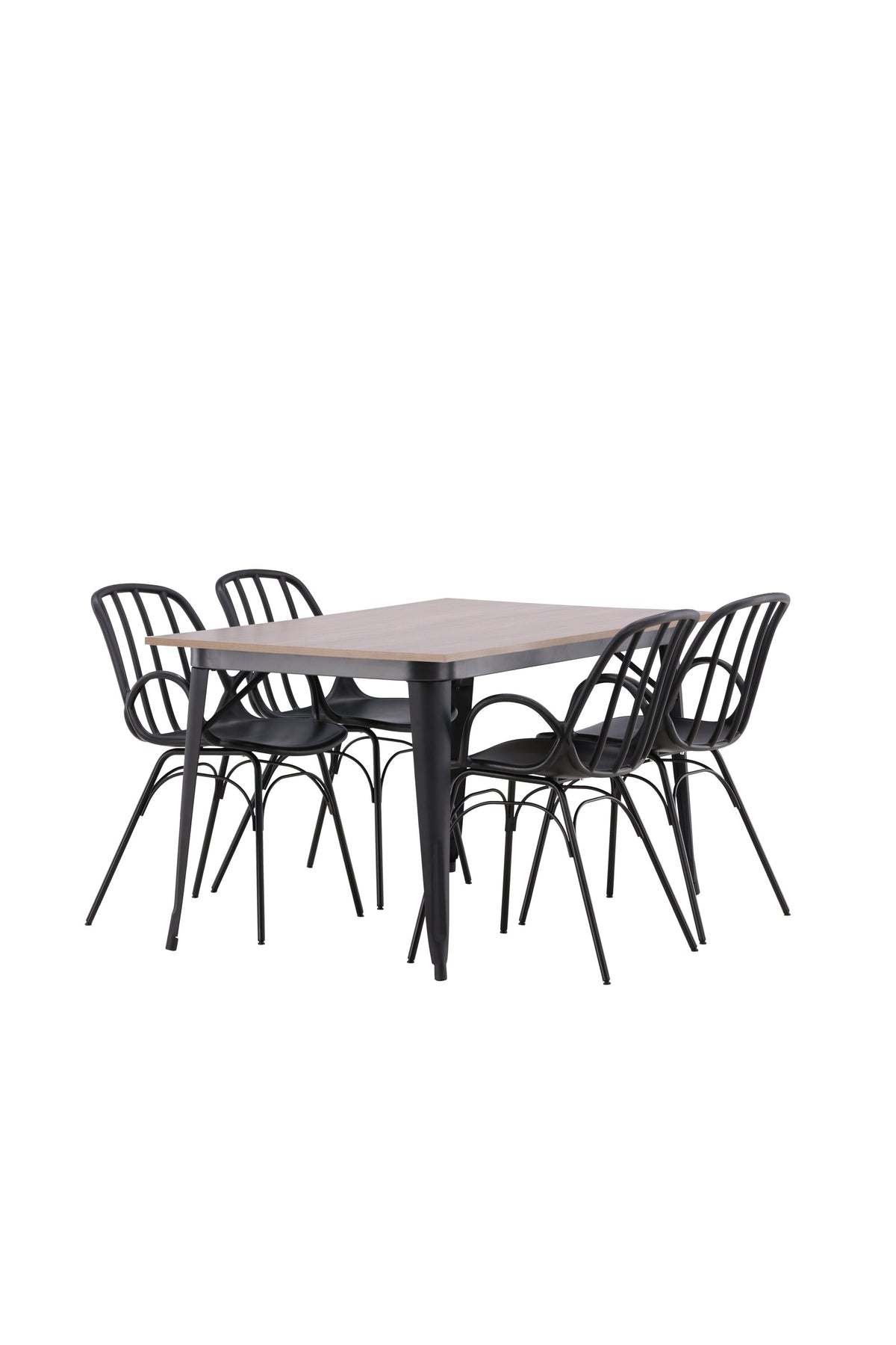 Tempe Esszimmerset + Dyrön 140cm/4St. in Schwarz präsentiert im Onlineshop von KAQTU Design AG. Esszimmerset ist von Venture Home
