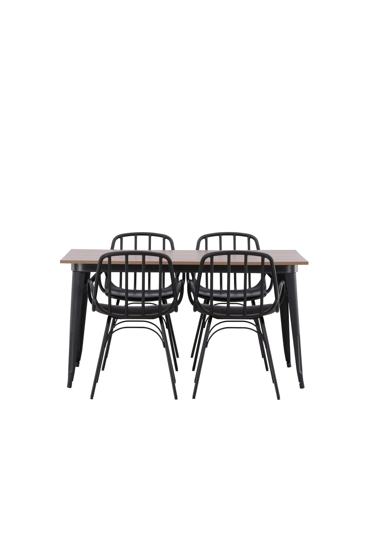 Tempe Esszimmerset + Dyrön 140cm/4St. in Schwarz präsentiert im Onlineshop von KAQTU Design AG. Esszimmerset ist von Venture Home