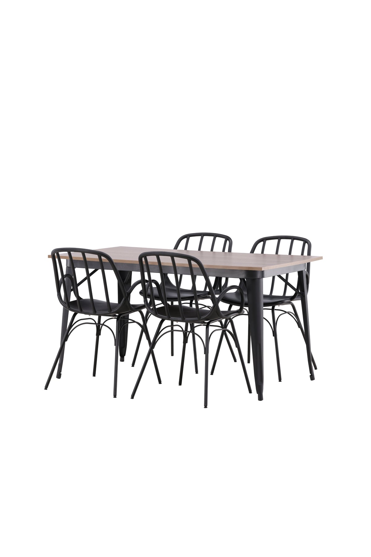 Tempe Esszimmerset + Dyrön 140cm/4St. in Schwarz präsentiert im Onlineshop von KAQTU Design AG. Esszimmerset ist von Venture Home