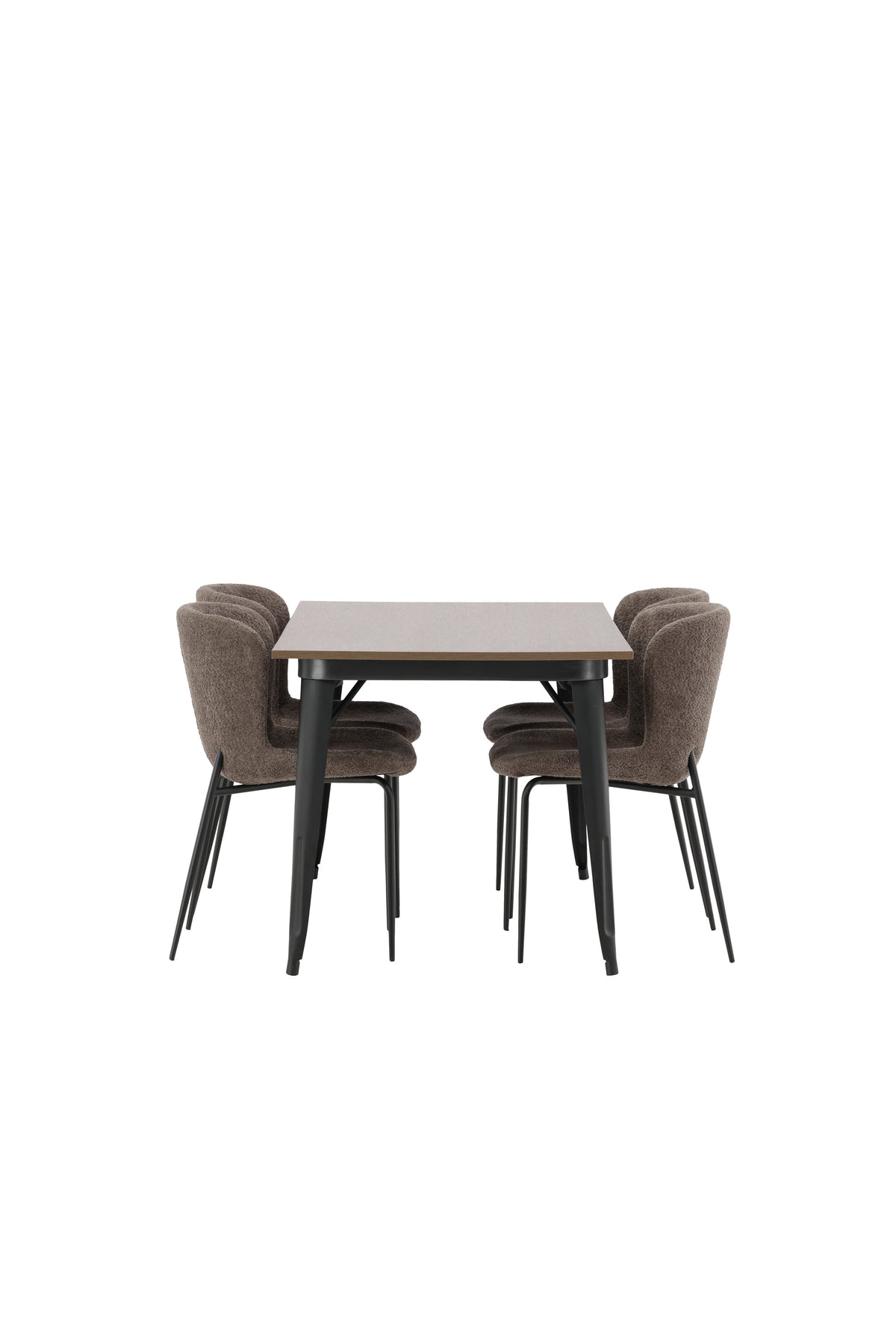 Tempe Esszimmerset + Modesto 140cm/4St. in Schwarz, Dunkelgrau präsentiert im Onlineshop von KAQTU Design AG. Esszimmerset ist von Venture Home
