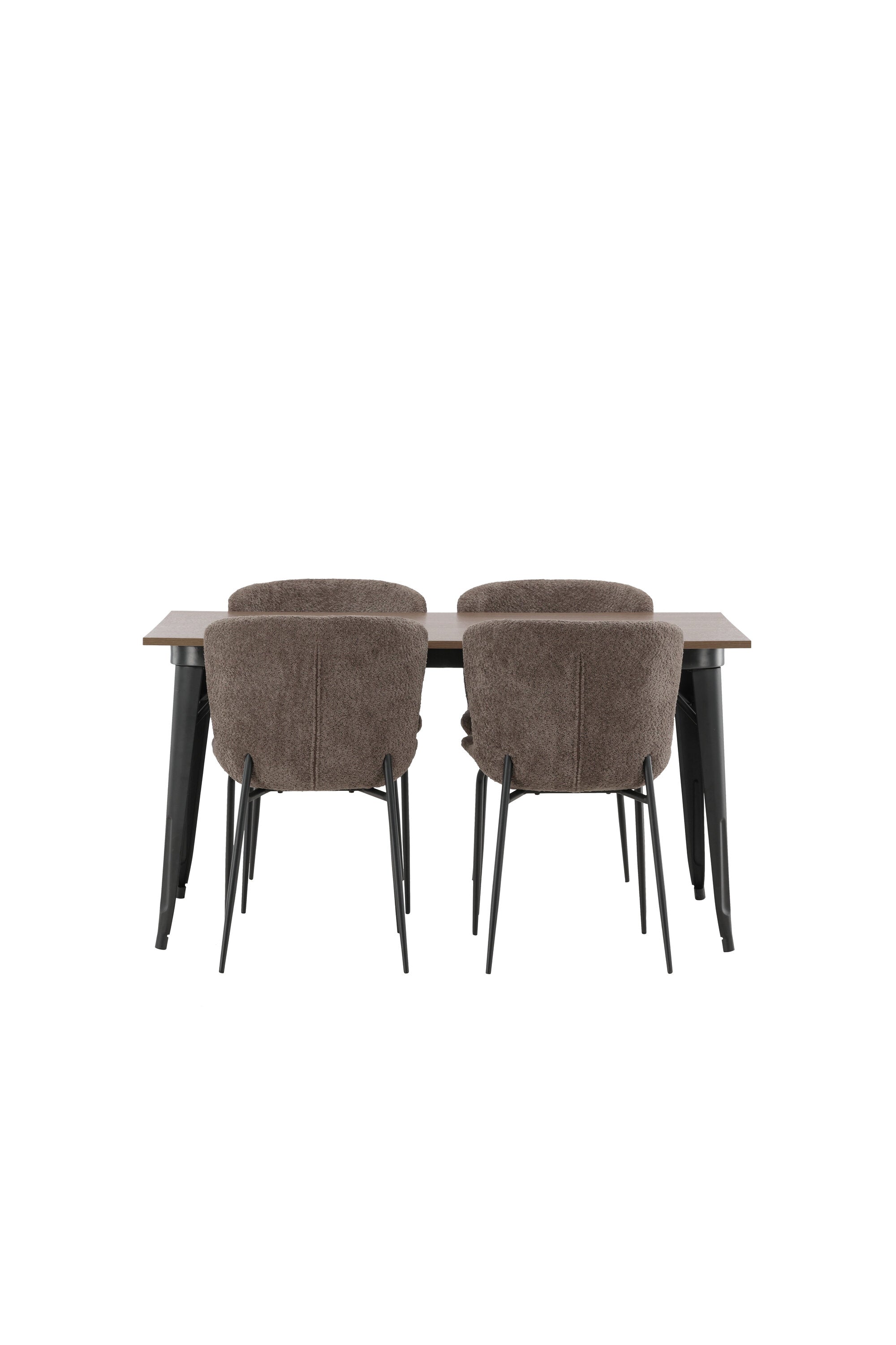 Tempe Esszimmerset + Modesto 140cm/4St. in Schwarz, Dunkelgrau präsentiert im Onlineshop von KAQTU Design AG. Esszimmerset ist von Venture Home