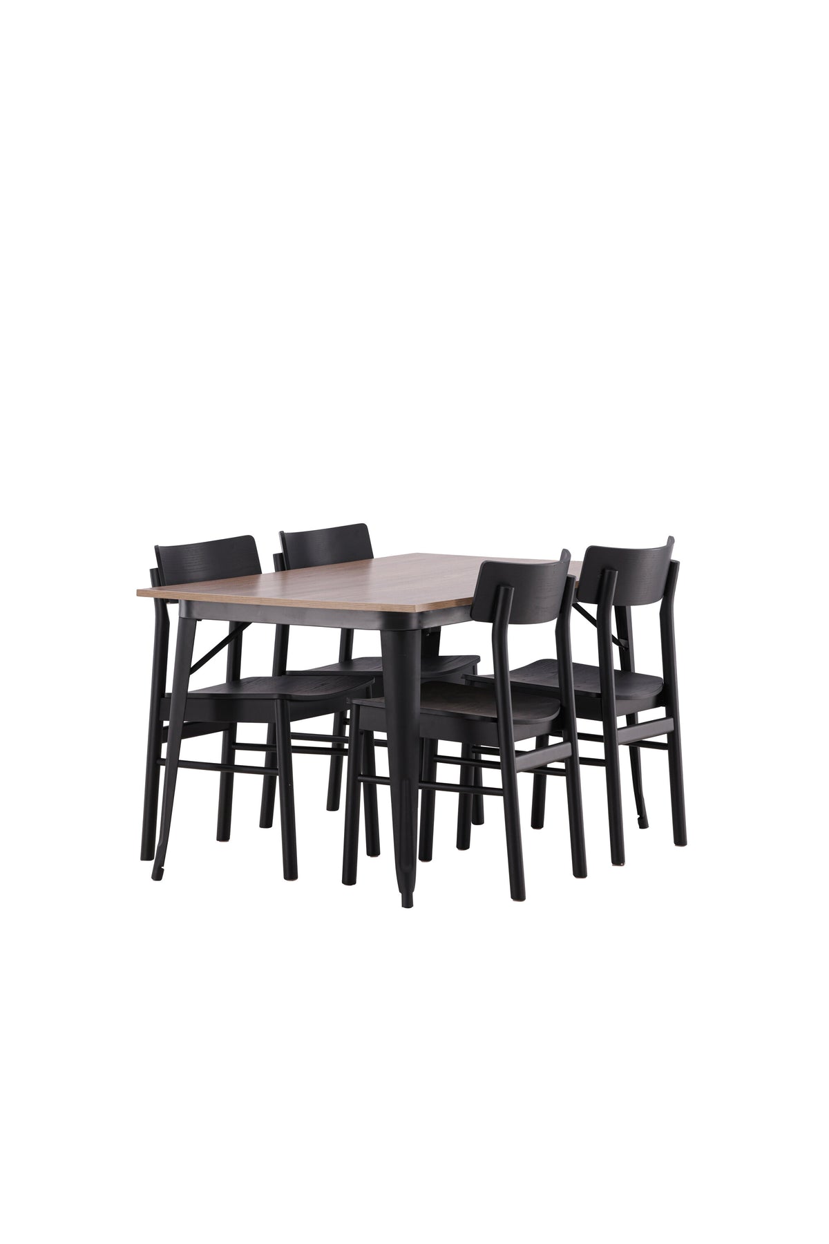 Tempe Esszimmerset + Montros 140cm/4St. in Schwarz präsentiert im Onlineshop von KAQTU Design AG. Esszimmerset ist von Venture Home