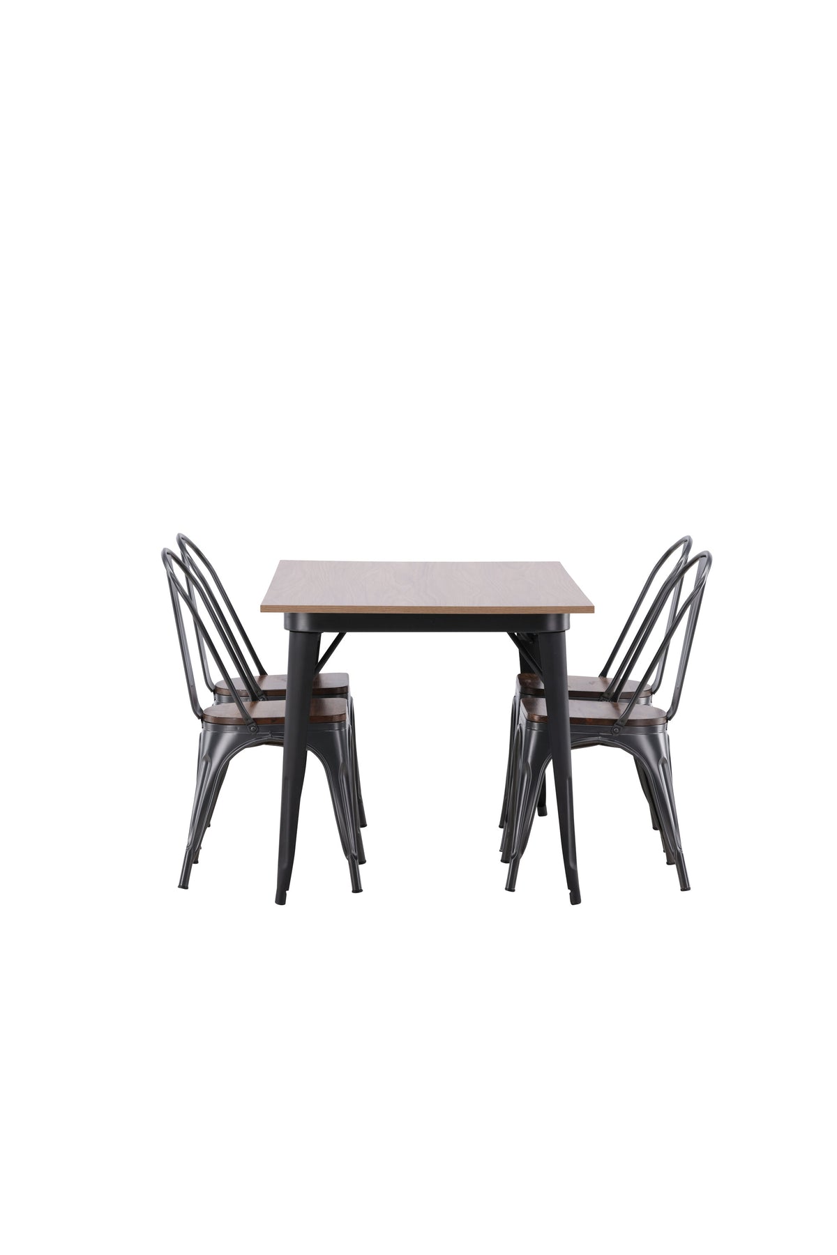 Tempe Esszimmerset + Tempe 140cm/4St. in Dunkelgrau, Walnuss präsentiert im Onlineshop von KAQTU Design AG. Esszimmerset ist von Venture Home