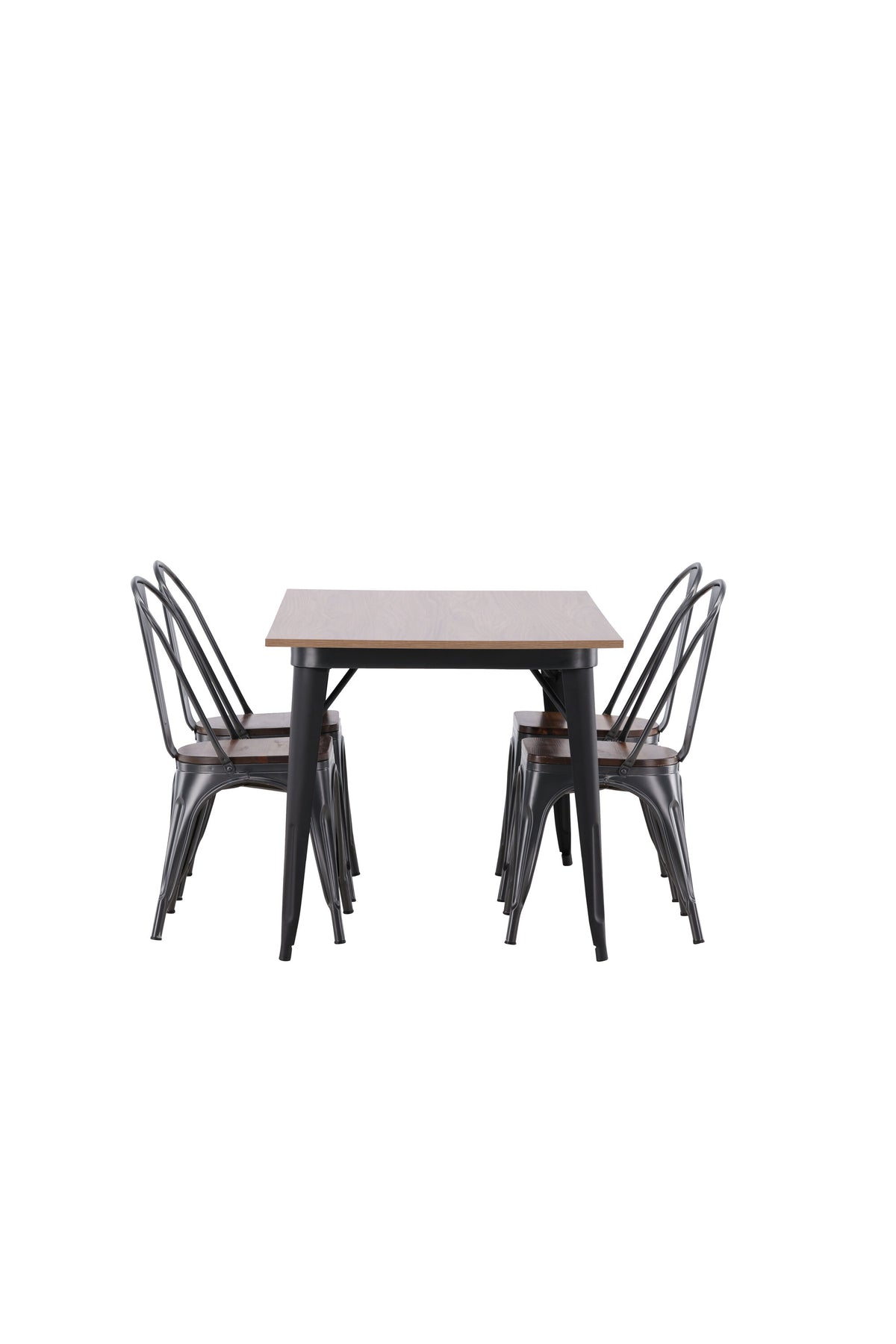 Tempe Esszimmerset + Tempe 140cm/4St. in Dunkelgrau, Walnuss präsentiert im Onlineshop von KAQTU Design AG. Esszimmerset ist von Venture Home