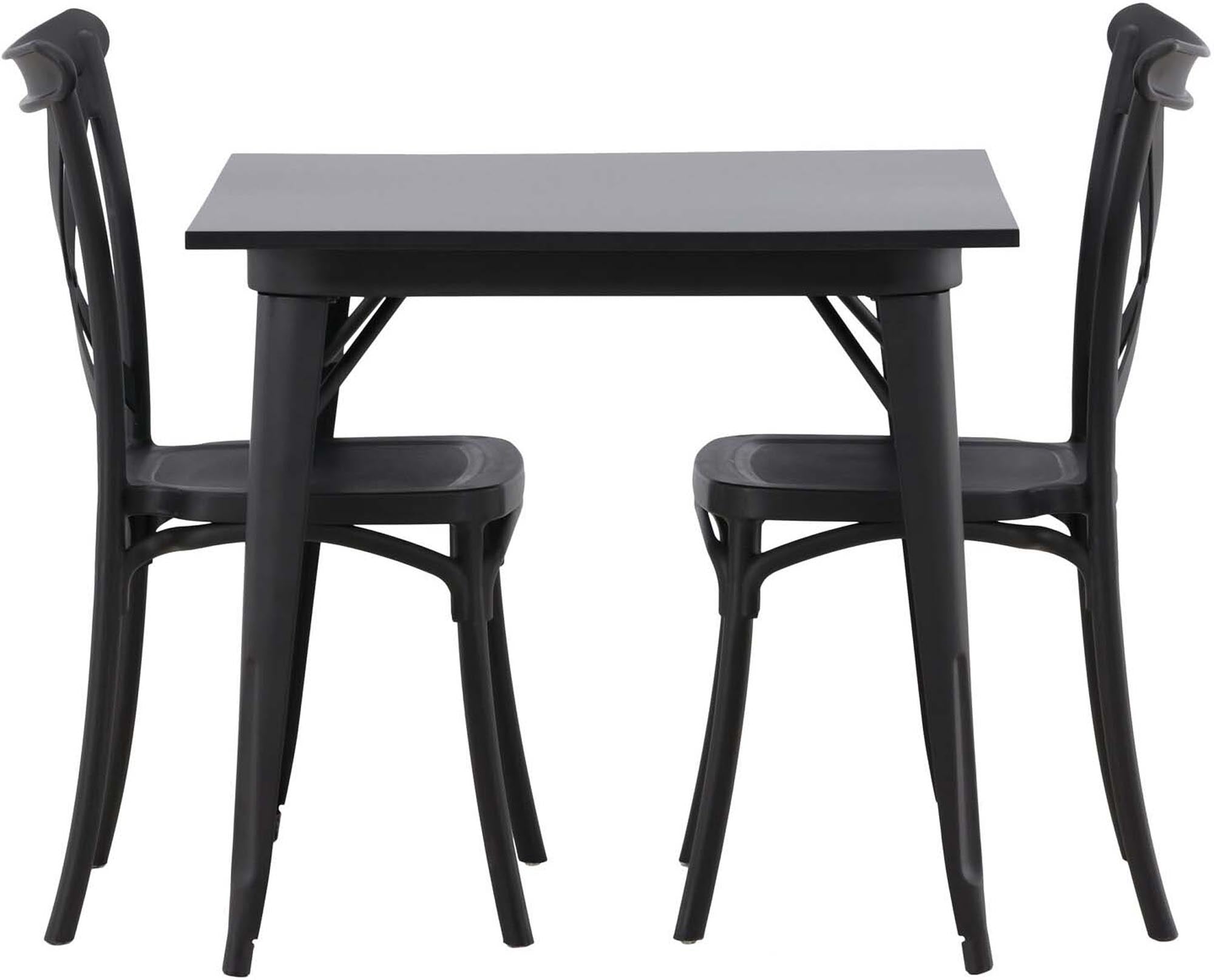 Elegantes Esszimmerset Tempe mit Crosett-Stühlen, perfekt für kleine Räume und stilvolle Essbereiche. Hochwertige Materialien und zeitloses Design.