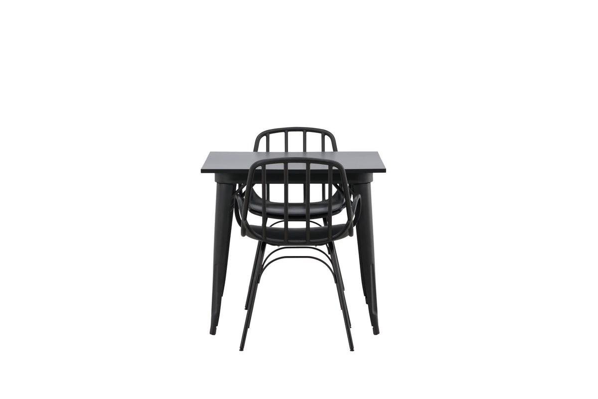 Tempe Esszimmerset + Dyrön 80cm/2St. in Schwarz präsentiert im Onlineshop von KAQTU Design AG. Esszimmerset ist von Venture Home