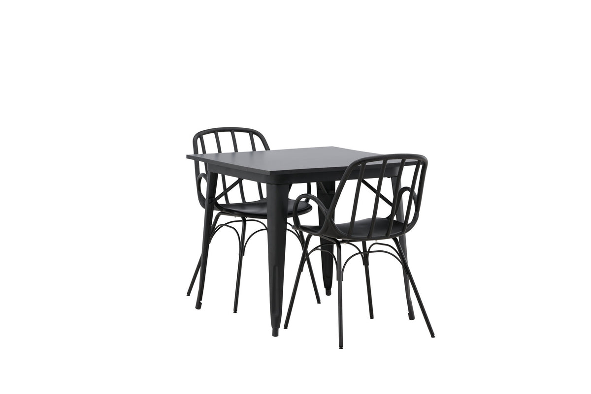 Tempe Esszimmerset + Dyrön 80cm/2St. in Schwarz präsentiert im Onlineshop von KAQTU Design AG. Esszimmerset ist von Venture Home
